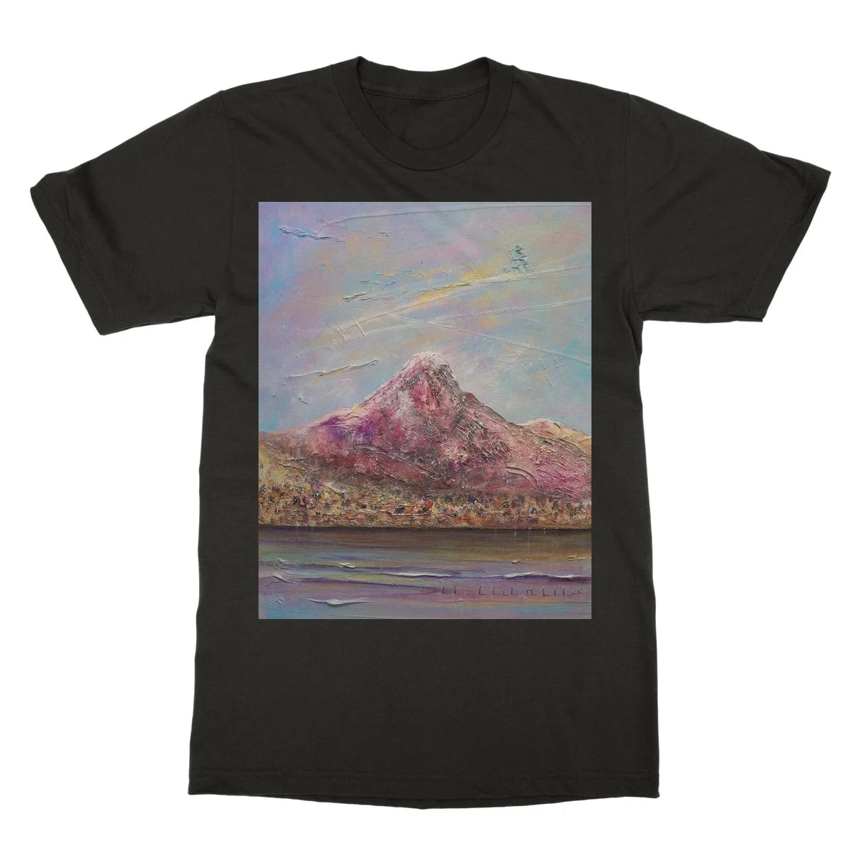 Ben Lomond Softstyle T-shirt - Lochs & Mountains Art Gallery Scotland Worldwide Shipping Scottish and Paintings Prints by Artist Hunter
