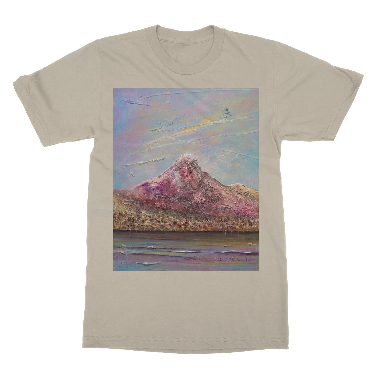 Ben Lomond Softstyle T-shirt - Lochs & Mountains Art Gallery Scotland Worldwide Shipping Scottish and Paintings Prints by Artist Hunter