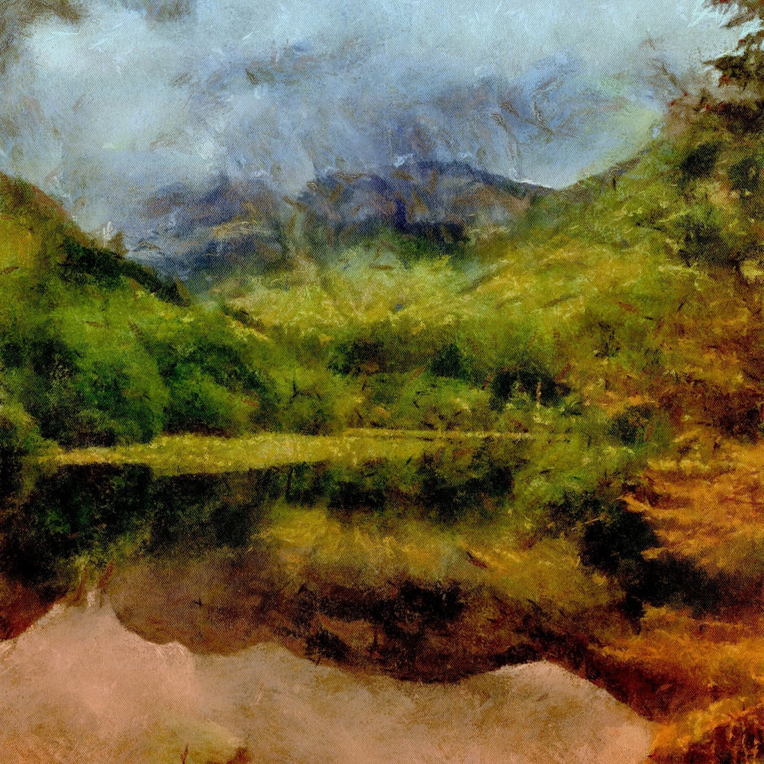 Bidean Nam Bian From The Torren Lochan Glencoe Painting Fine Art Prints