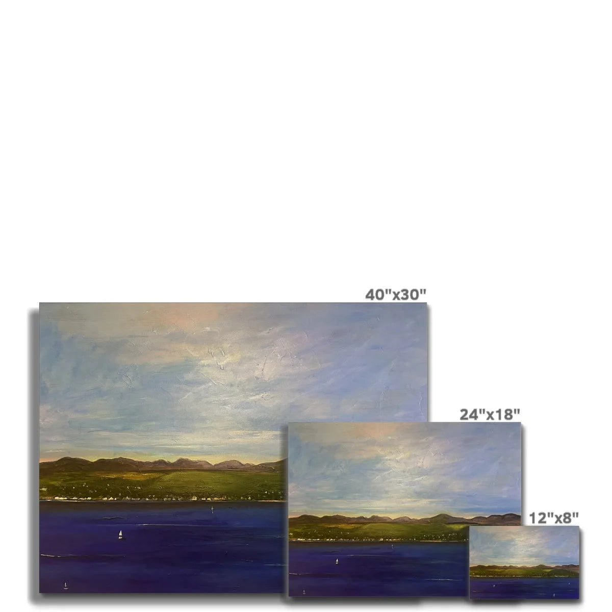 The Biggie Canvas - River Clyde Art Gallery Scotland Worldwide Shipping Scottish Artist Fine Prints and Paintings Collection by Hunter