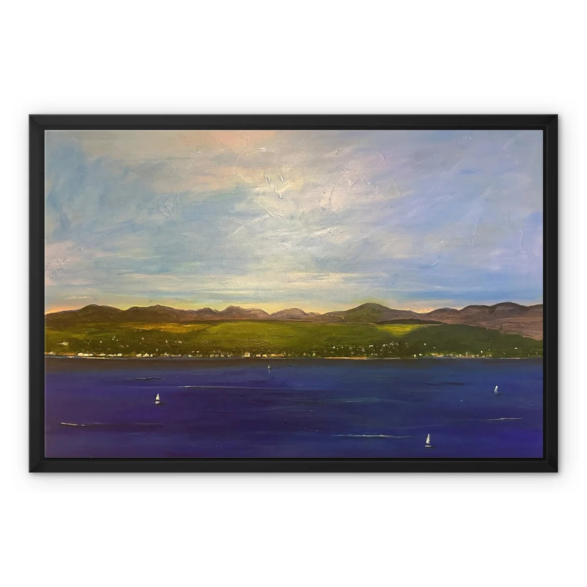 The Biggie Framed Canvas - River Clyde Art Gallery Scotland Worldwide Shipping Scottish Artist Fine Prints and Paintings Collection