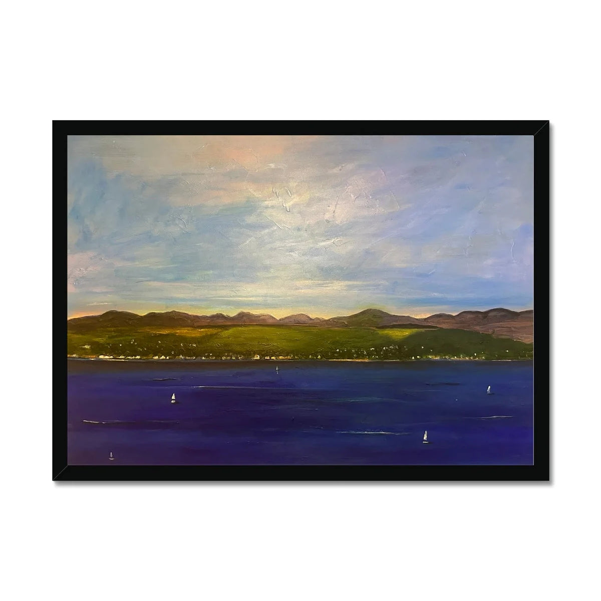 The Biggie Framed Print - River Clyde Art Gallery Scotland Worldwide Shipping Scottish Artist Fine Prints and Paintings Collection by Hunter