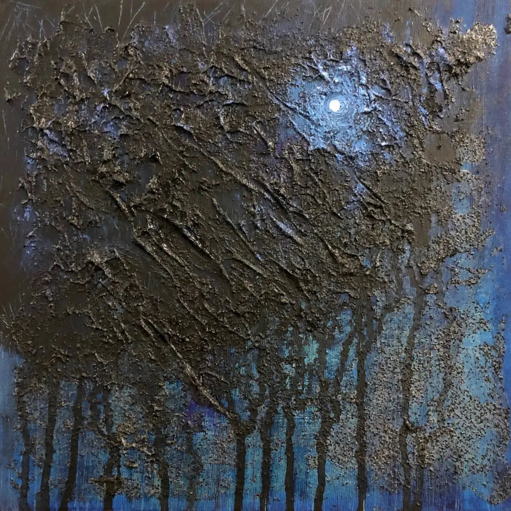 Blue Moon Wood Art Prints by Scottish Artist