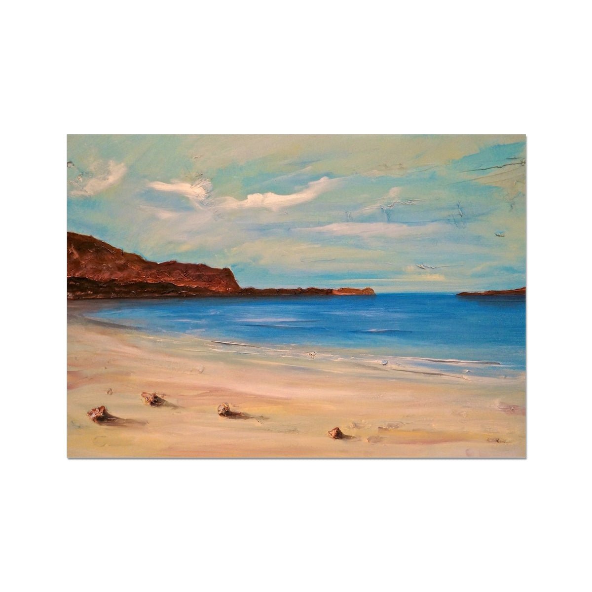 Bosta Beach Lewis Painting | Fine Art Prints From Scotland-Unframed Prints-Hebridean Islands Art Gallery-A2 Landscape-Paintings, Prints, Homeware, Art Gifts From Scotland By Scottish Artist Kevin Hunter