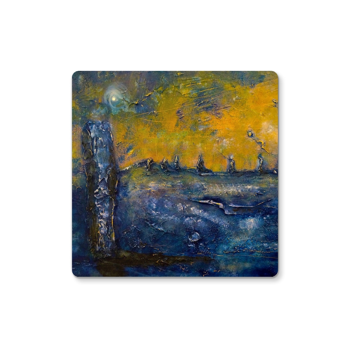 Brodgar Moonlight Orkney Art Gifts Coaster