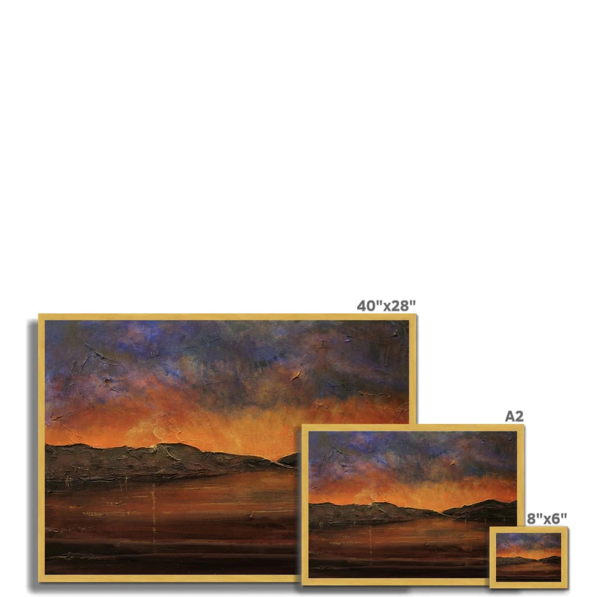 A Brooding Clyde Dusk Antique Framed Print - River Art Gallery Scotland Worldwide Shipping Scottish Artist Fine Prints and Paintings