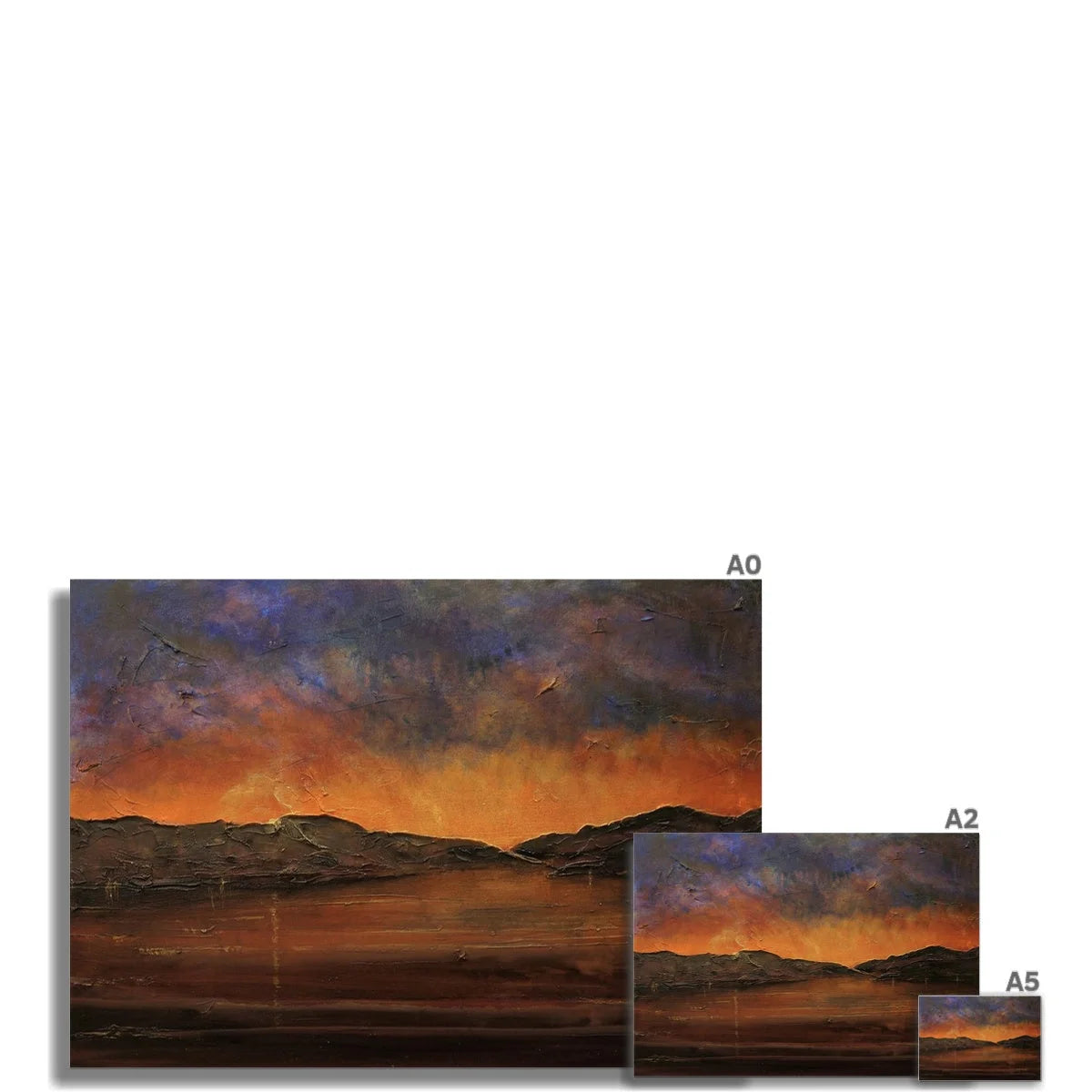 A Brooding Clyde Dusk Fine Art Print - River Gallery Scotland Worldwide Shipping Scottish Artist Prints and Paintings Collection by Hunter