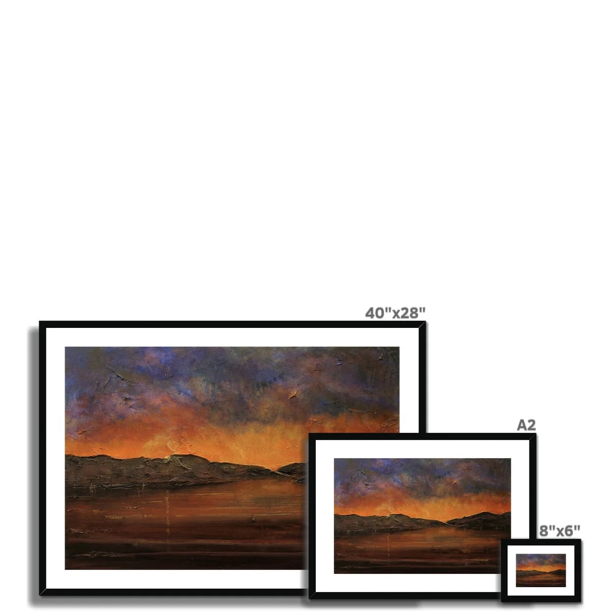 A Brooding Clyde Dusk Framed & Mounted Print - River Art Gallery Scotland Worldwide Shipping Scottish Artist Fine Prints and Paintings