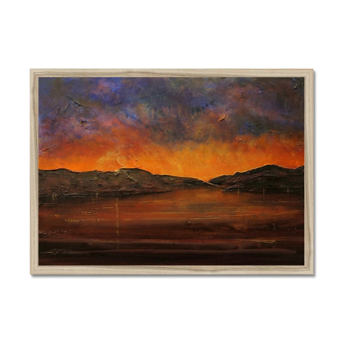 A Brooding Clyde Dusk Framed Print - River Art Gallery Scotland Worldwide Shipping Scottish Artist Fine Prints and Paintings Collection