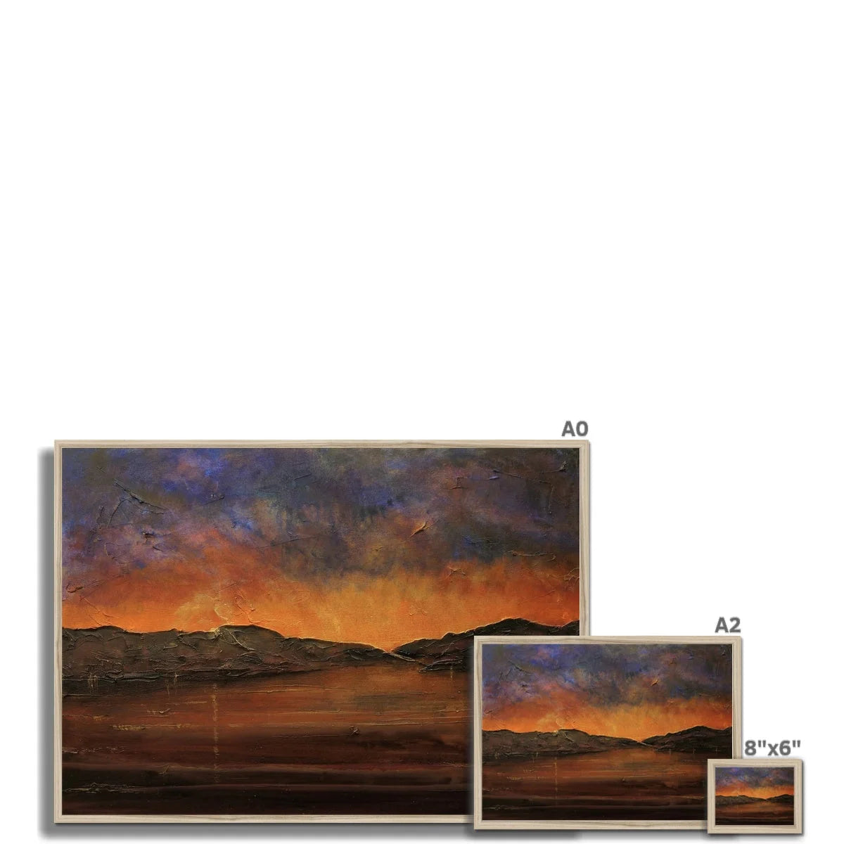 A Brooding Clyde Dusk Framed Print - River Art Gallery Scotland Worldwide Shipping Scottish Artist Fine Prints and Paintings Collection