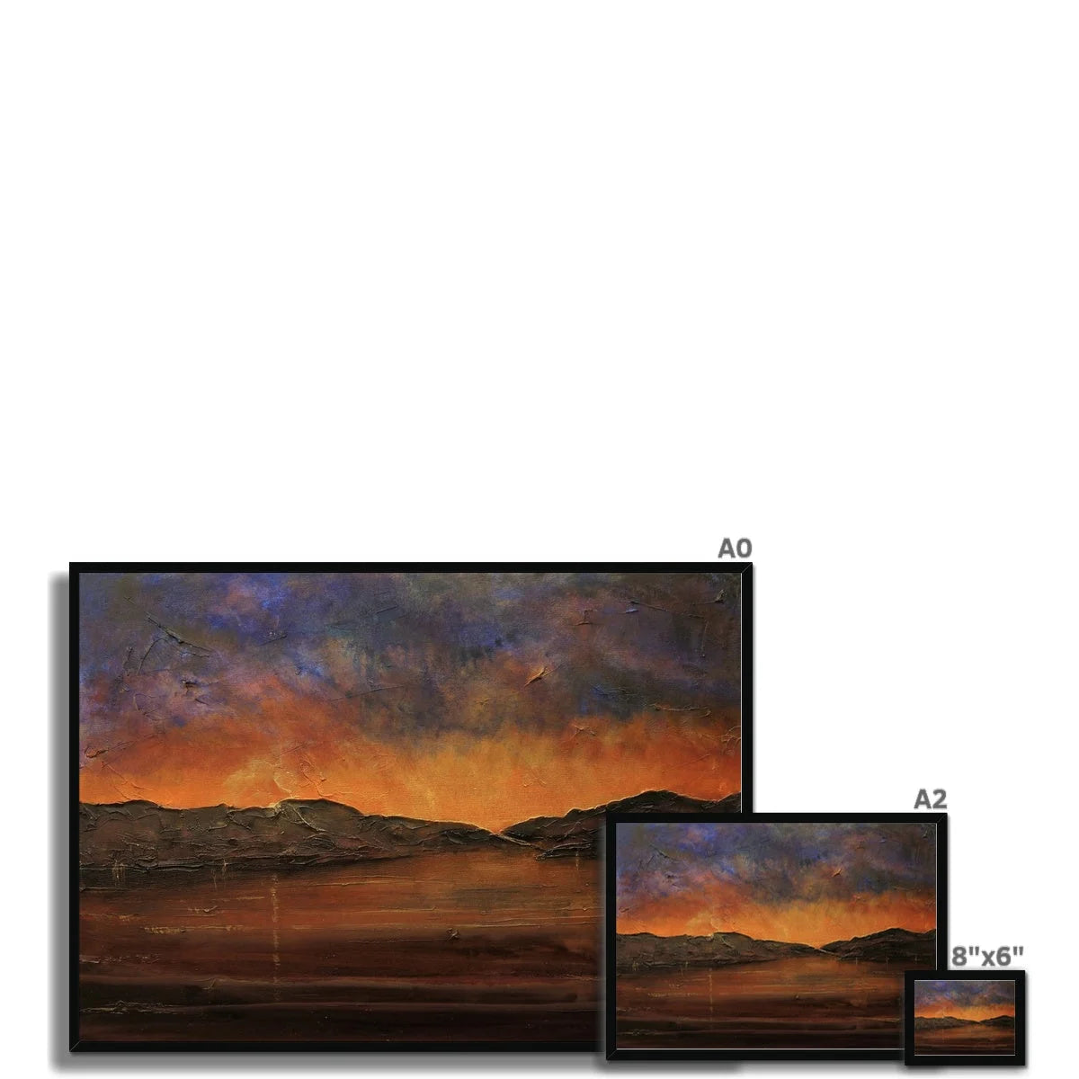 A Brooding Clyde Dusk Framed Print - River Art Gallery Scotland Worldwide Shipping Scottish Artist Fine Prints and Paintings Collection