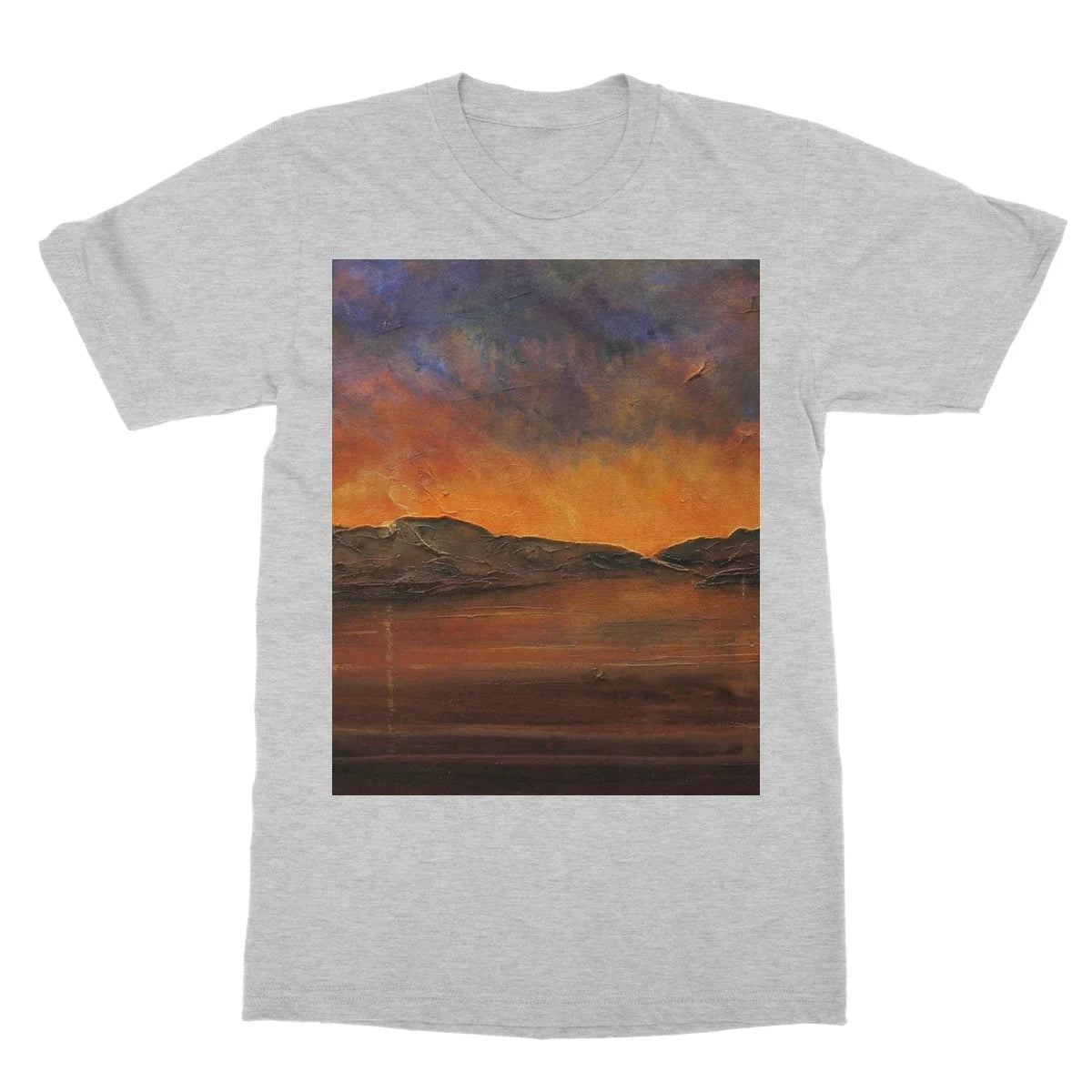 A Brooding Clyde Dusk Softstyle T-shirt - River Art Gallery Scotland Worldwide Shipping Scottish Artist Fine Prints and Paintings Collection