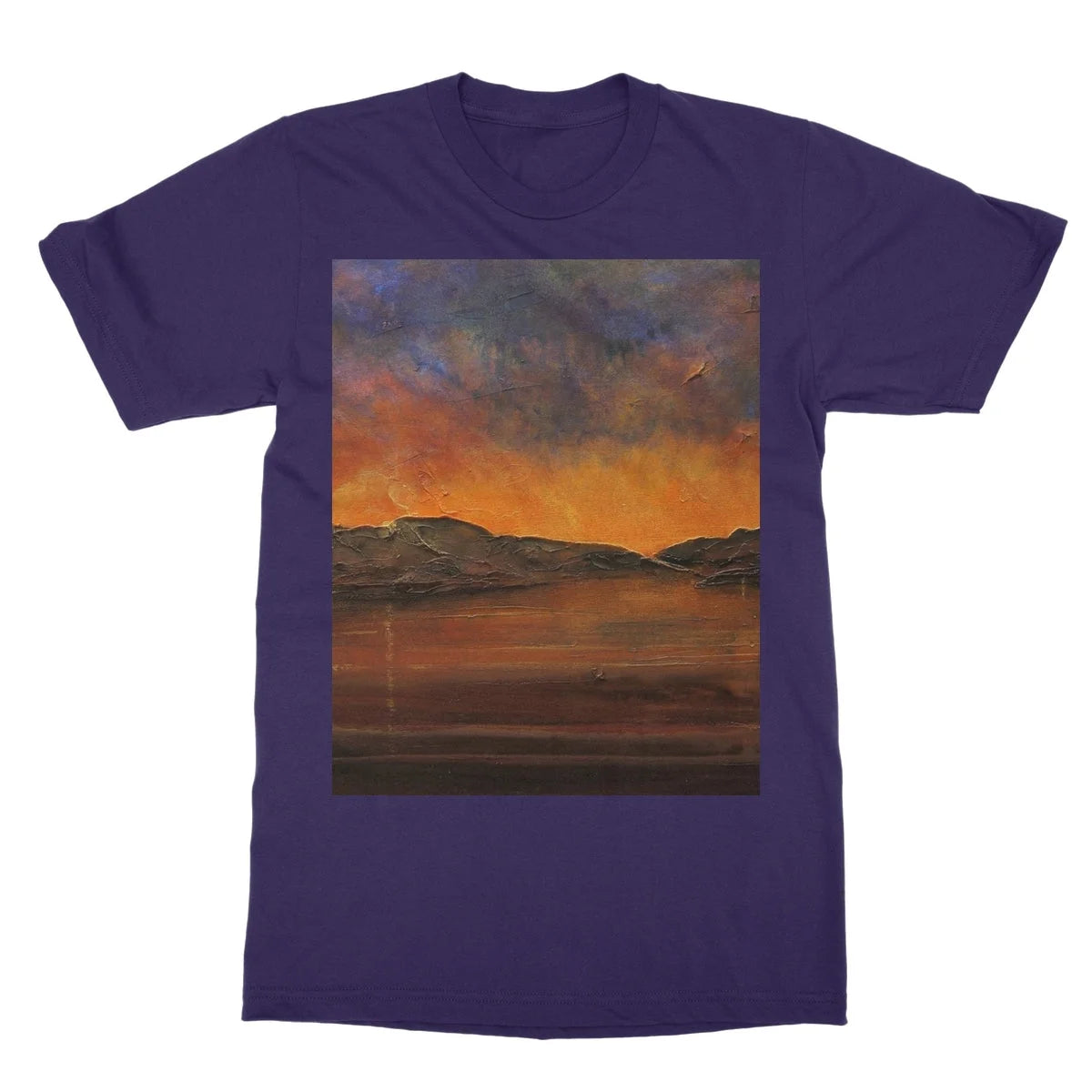 A Brooding Clyde Dusk Softstyle T-shirt - River Art Gallery Scotland Worldwide Shipping Scottish Artist Fine Prints and Paintings Collection