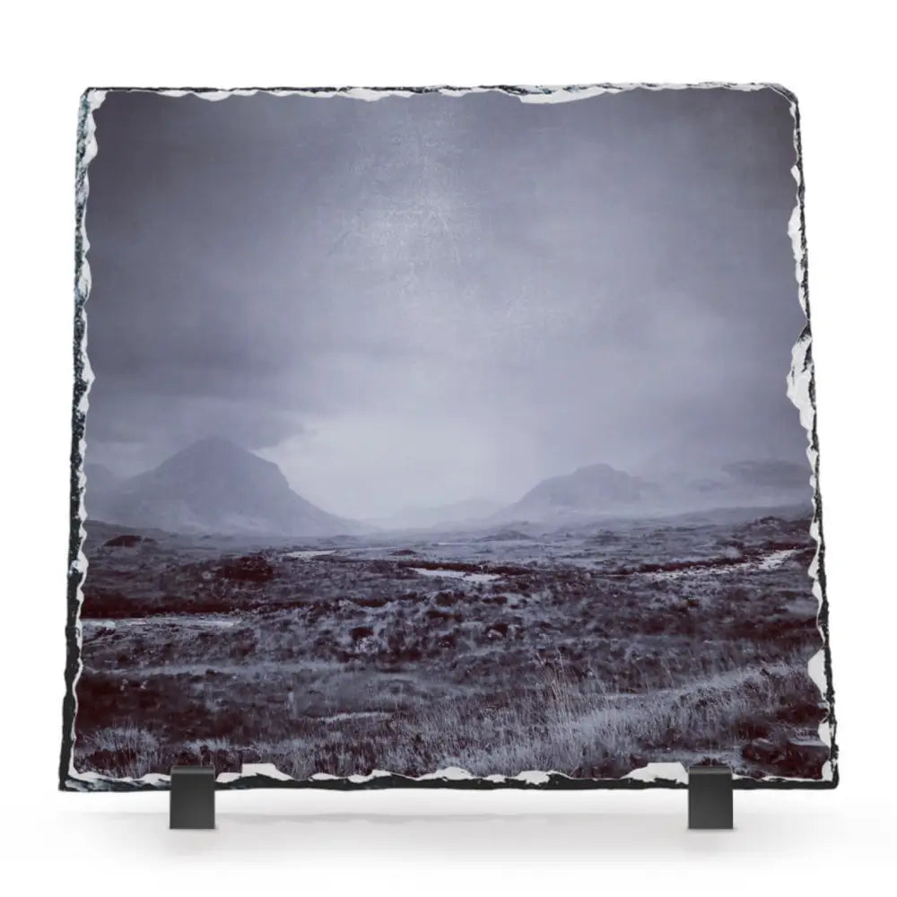 Kevin Hunter Scottish Slate Art Featuring Brooding Cuillin