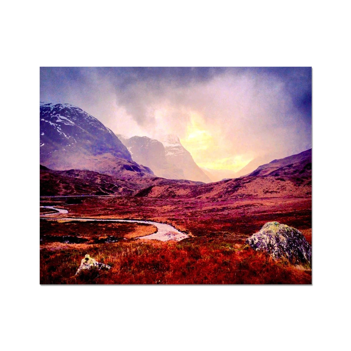 A Brooding Glencoe Artist Proof Collector Print - Art Gallery Scotland Worldwide Shipping Paintings | Prints | Gifts from by Scottish Hunter