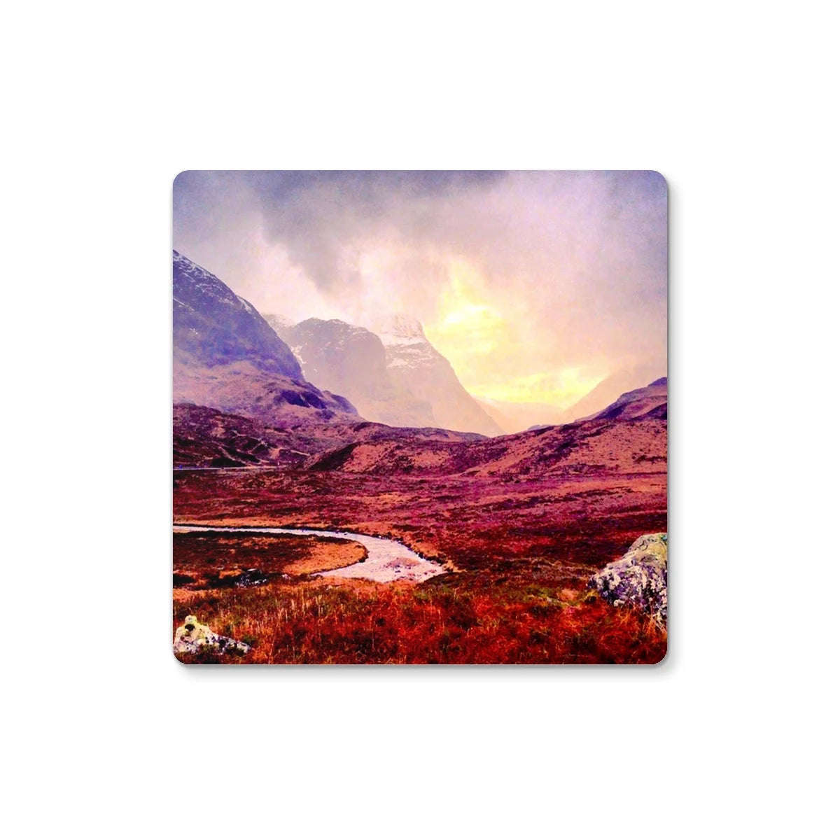 A Brooding Glencoe Coaster - Art Gallery Scotland Worldwide Shipping Paintings | Prints | Gifts