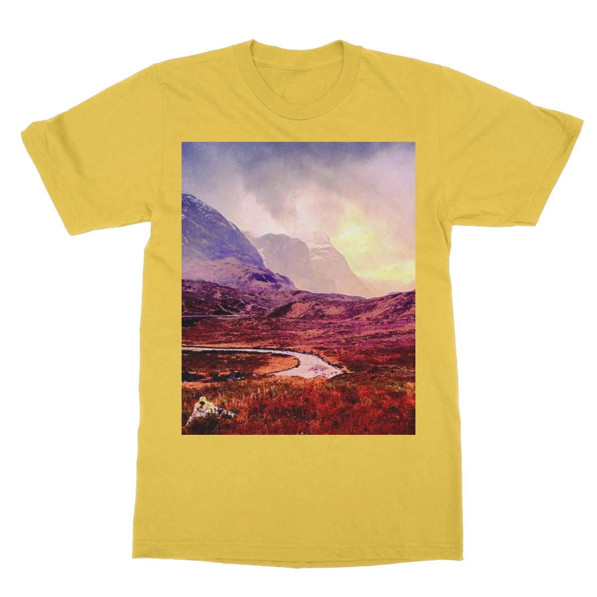 A Brooding Glencoe Softstyle T-shirt - Art Gallery Scotland Worldwide Shipping Paintings | Prints | Gifts