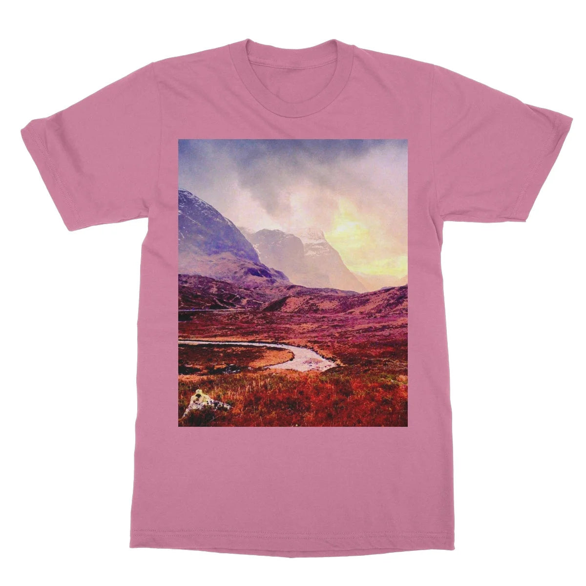 A Brooding Glencoe Softstyle T-shirt - Art Gallery Scotland Worldwide Shipping Paintings | Prints | Gifts
