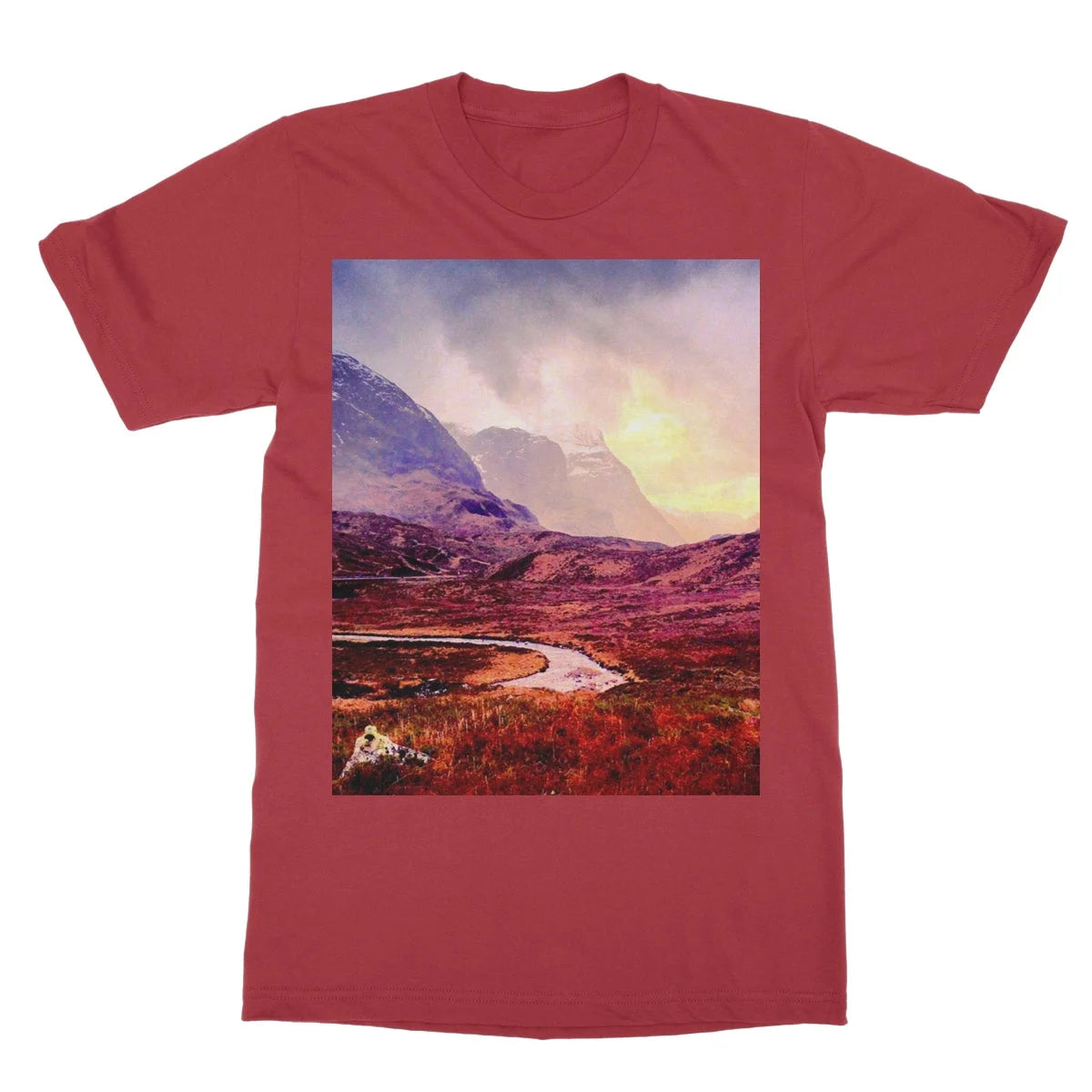 A Brooding Glencoe Softstyle T-shirt - Art Gallery Scotland Worldwide Shipping Paintings | Prints | Gifts
