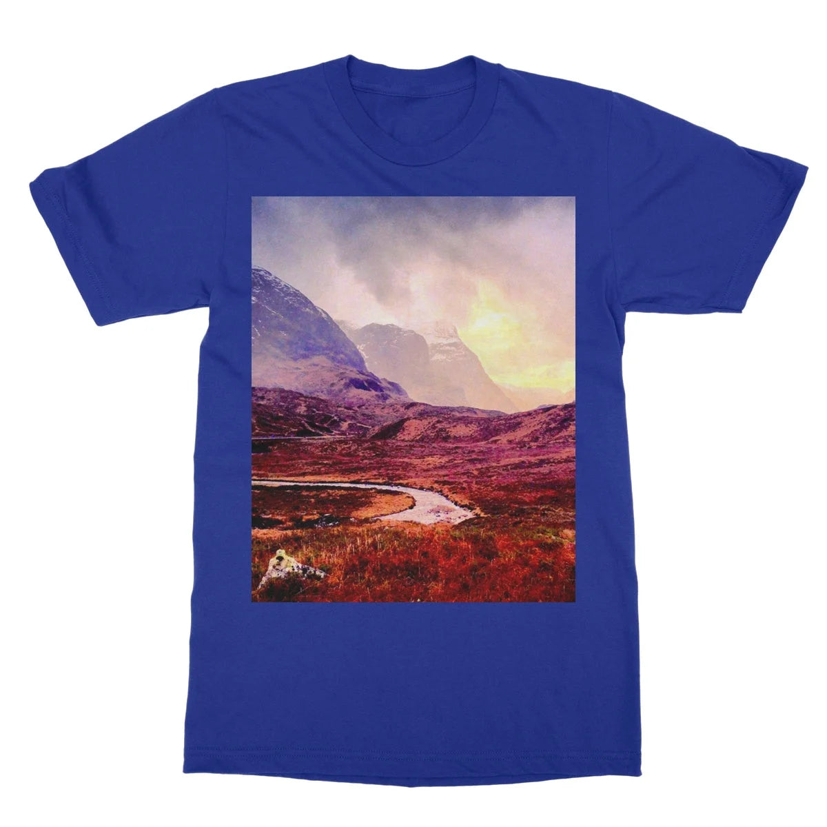 A Brooding Glencoe Softstyle T-shirt - Art Gallery Scotland Worldwide Shipping Paintings | Prints | Gifts