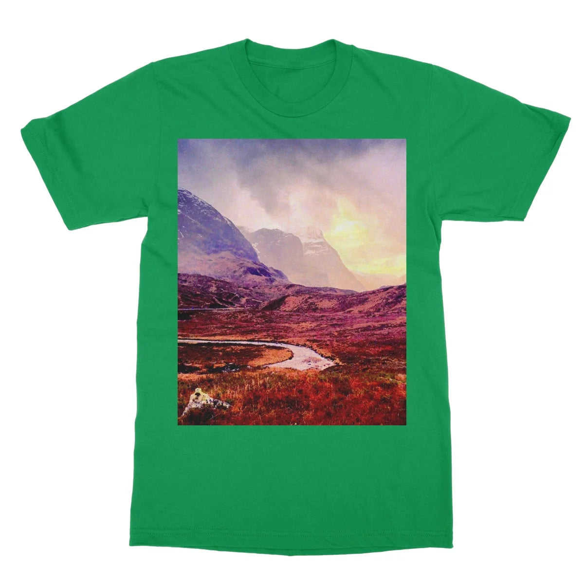 A Brooding Glencoe Softstyle T-shirt - Art Gallery Scotland Worldwide Shipping Paintings | Prints | Gifts