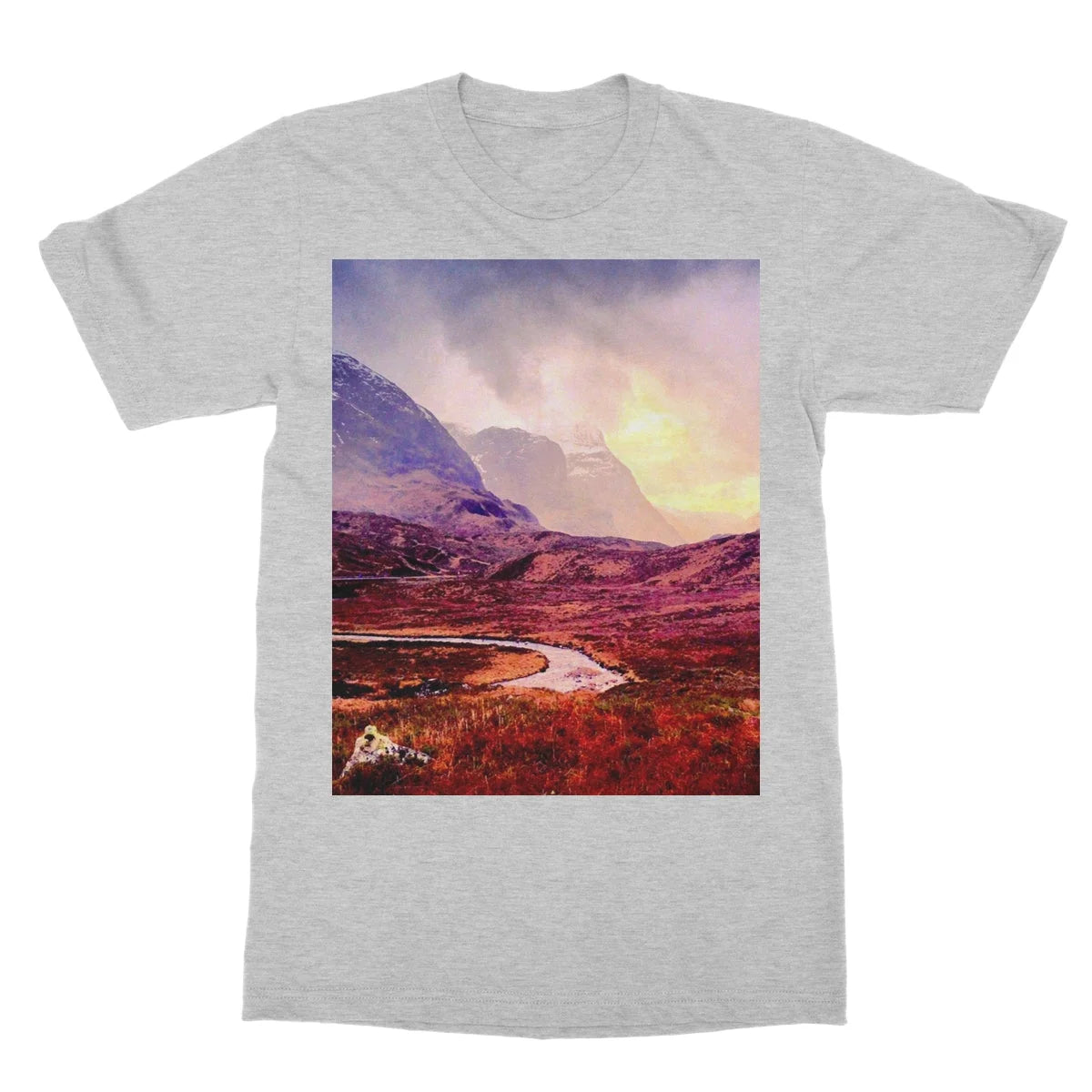 A Brooding Glencoe Softstyle T-shirt - Art Gallery Scotland Worldwide Shipping Paintings | Prints | Gifts