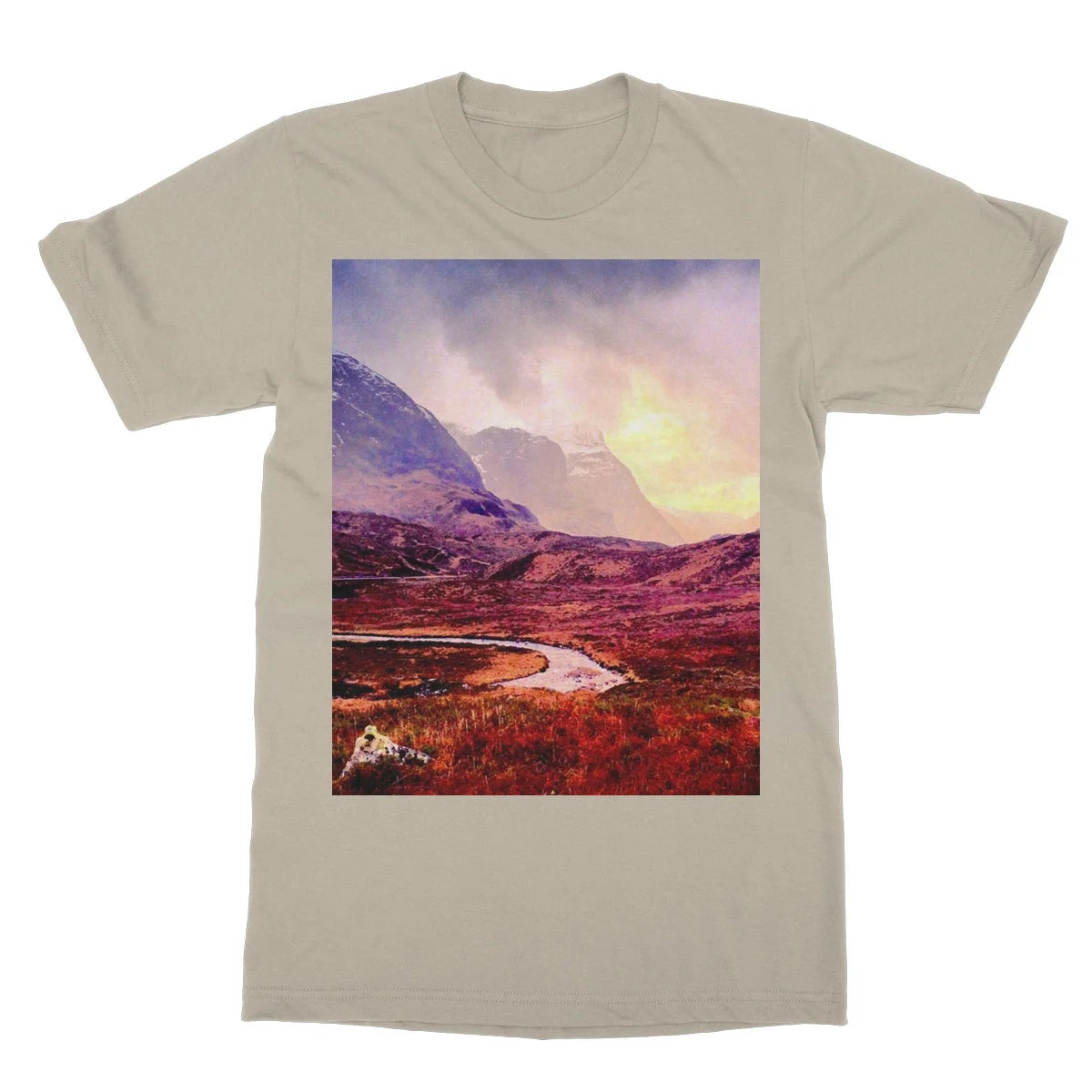 A Brooding Glencoe Softstyle T-shirt - Art Gallery Scotland Worldwide Shipping Paintings | Prints | Gifts