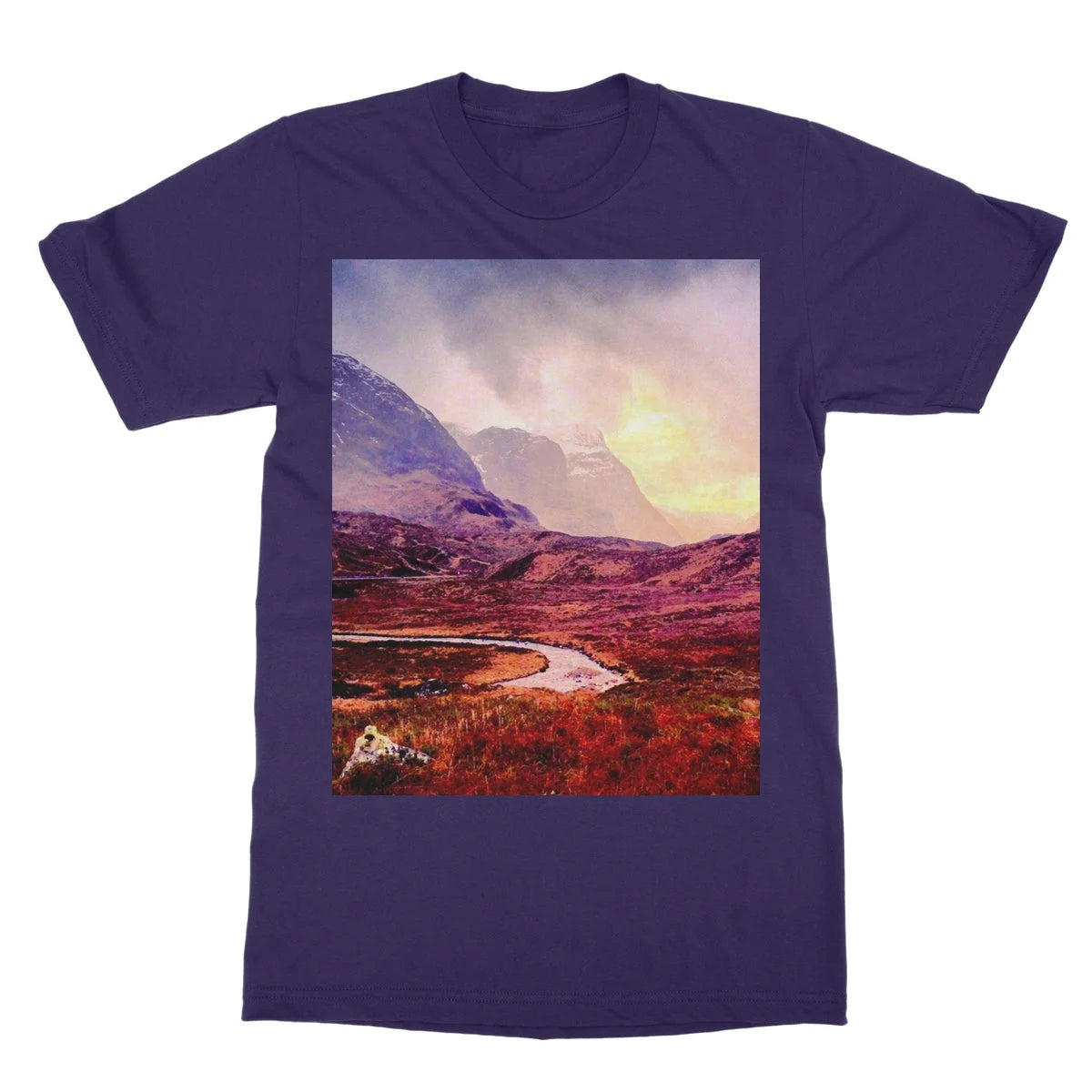 A Brooding Glencoe Softstyle T-shirt - Art Gallery Scotland Worldwide Shipping Paintings | Prints | Gifts