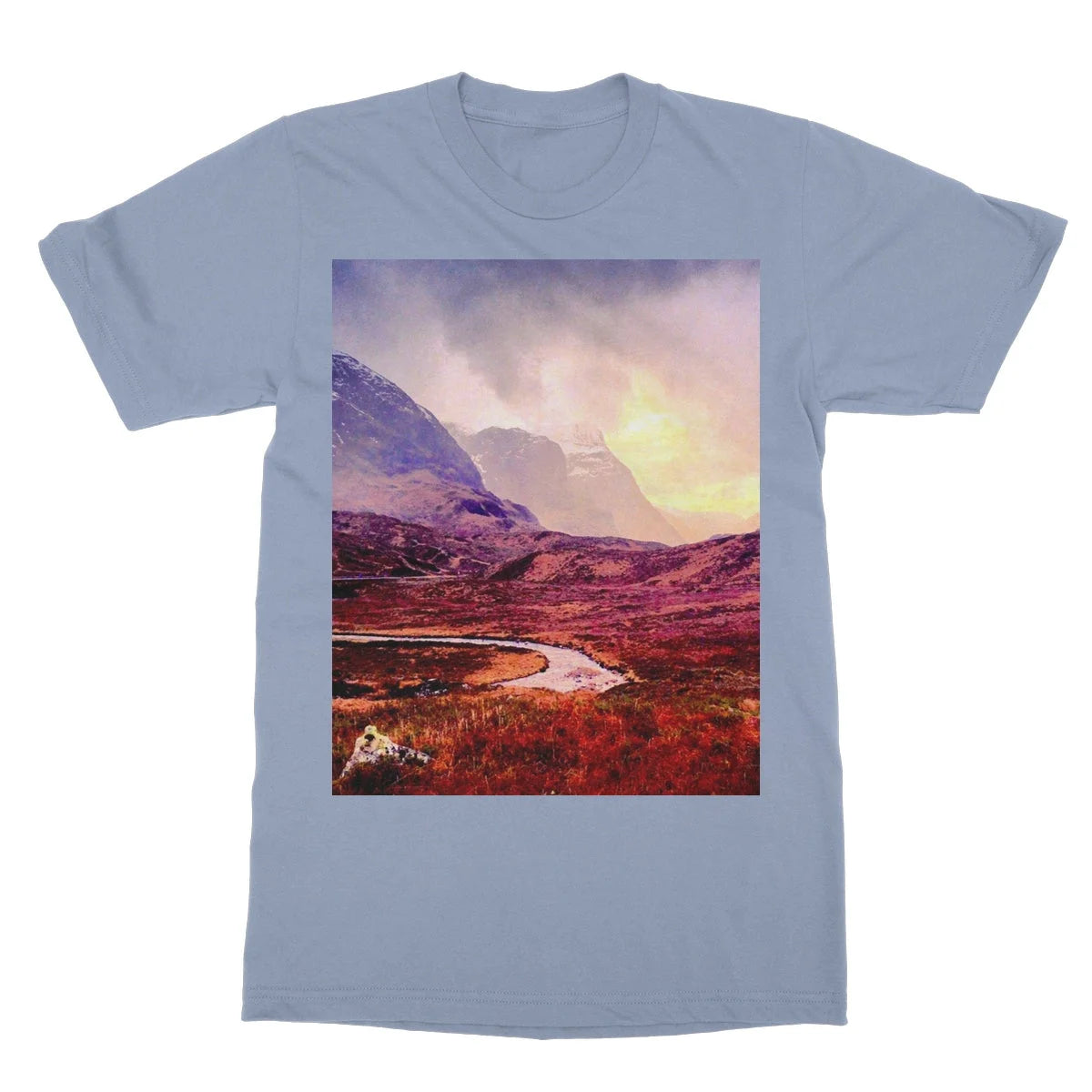 A Brooding Glencoe Softstyle T-shirt - Art Gallery Scotland Worldwide Shipping Paintings | Prints | Gifts