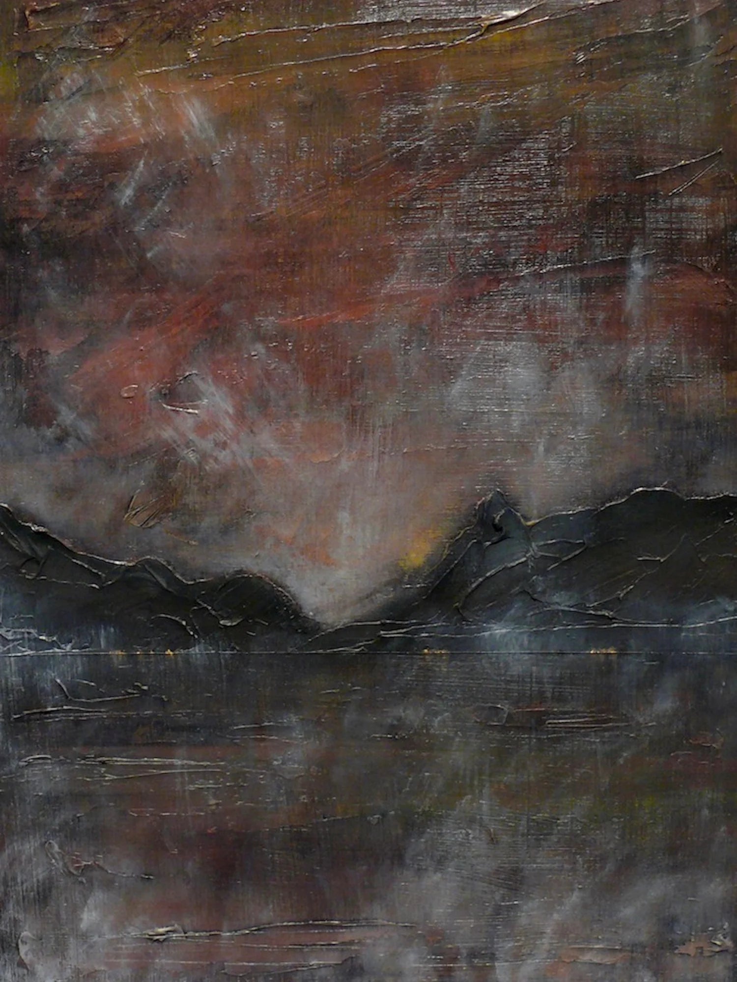 A Brooding Pap of Glencoe - Art Gallery Scotland Worldwide Shipping Abstract Landscape Painting Kevin Hunter Portfolio Giclee Prints