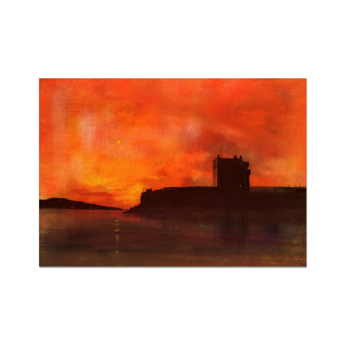 Broughty Castle Sunset Painting Scotland | Signed Scottish Fine Art Prints