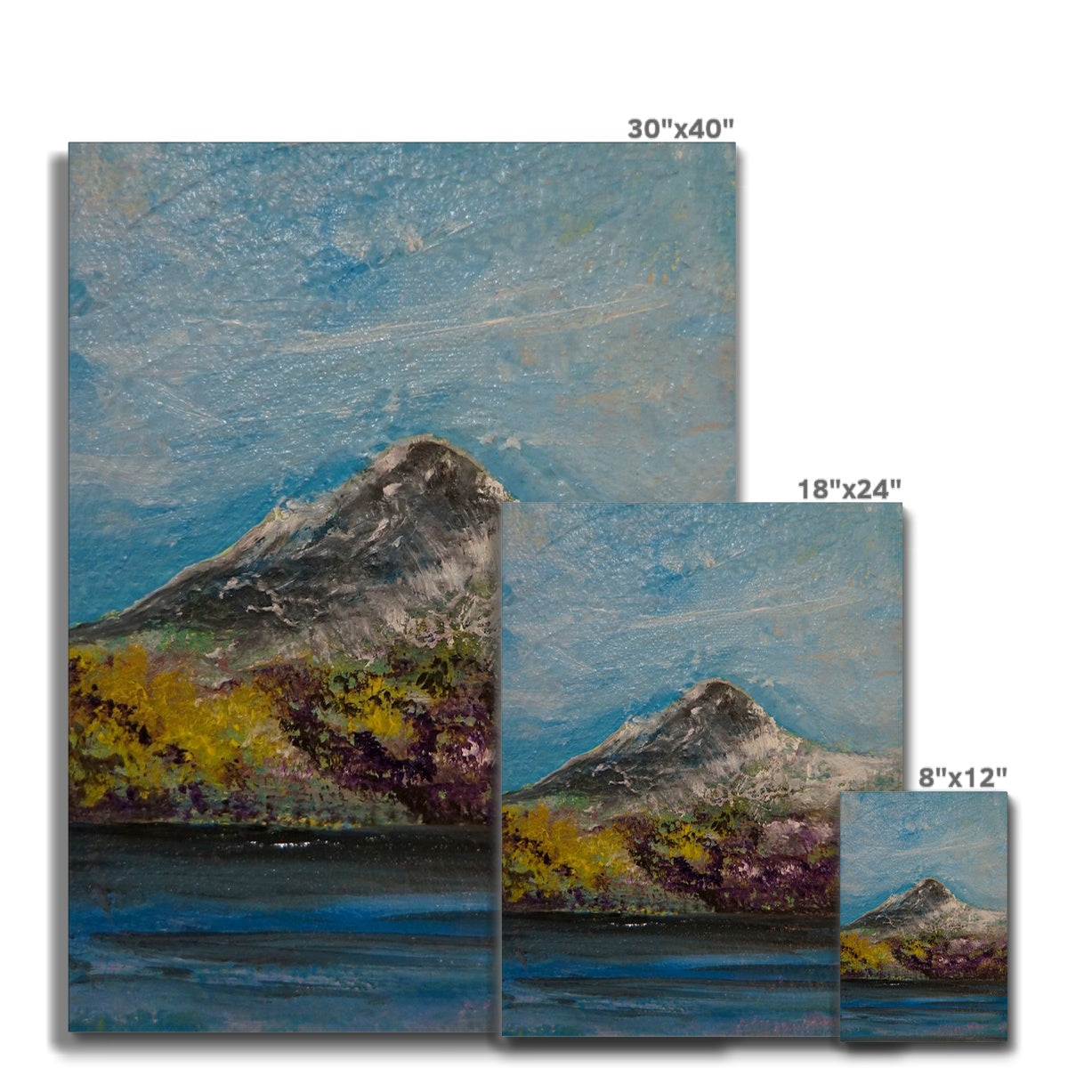 Ben Lomond ii Painting | Canvas From Scotland-Contemporary Stretched Canvas Prints-Scottish Lochs & Mountains Art Gallery-Paintings, Prints, Homeware, Art Gifts From Scotland By Scottish Artist Kevin Hunter