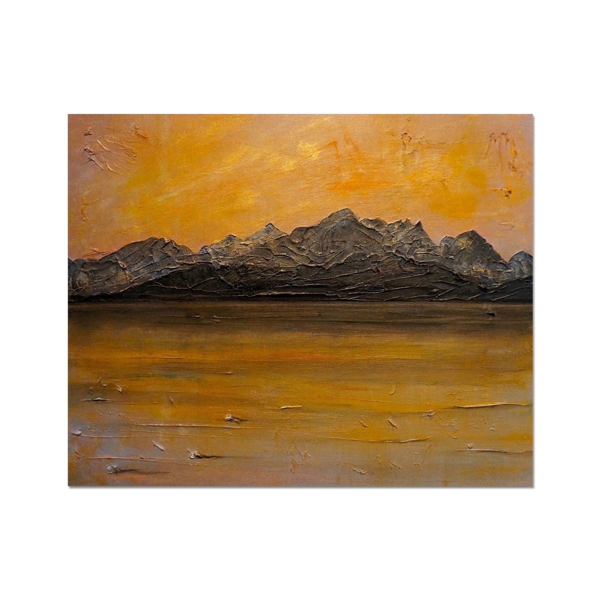 Cuillin Sunset Skye Painting | Hahnemühle German Etching Print