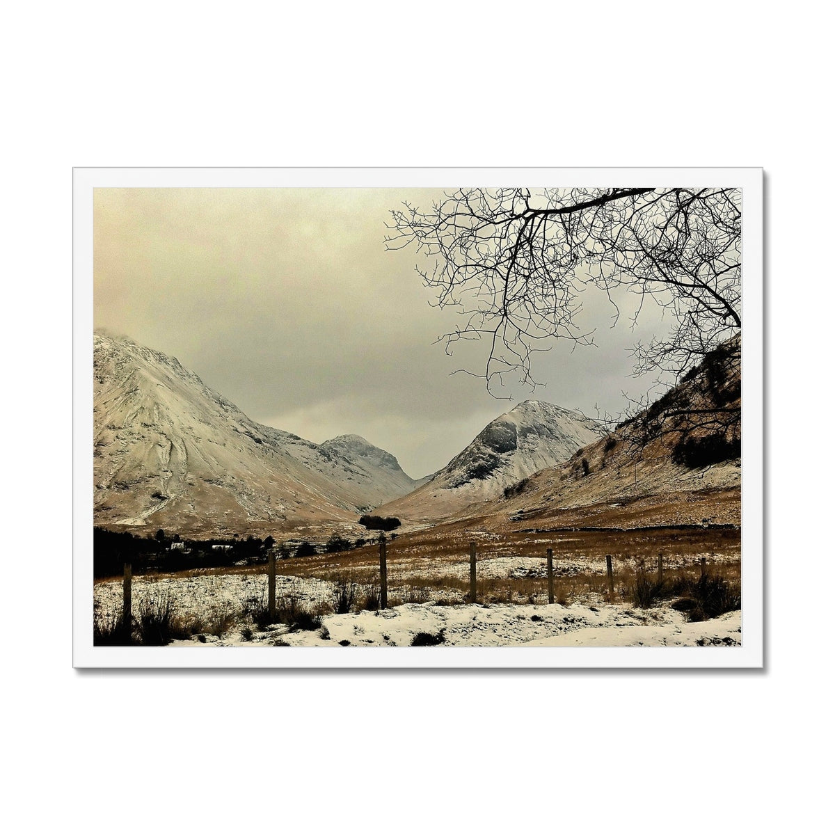 Winter In Glencoe Scottish Landscape Photography | Framed Print