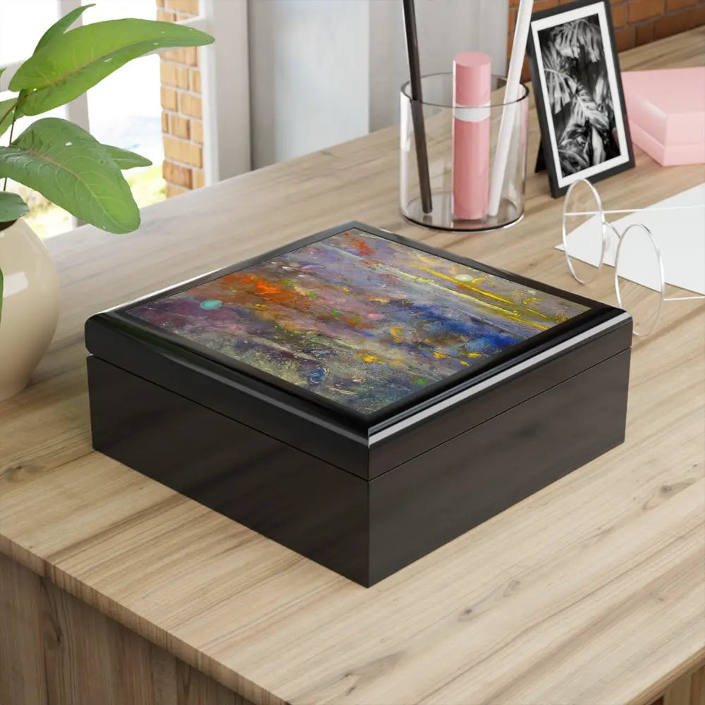 Cairngorms Waterfall Abstract Art Jewellery Box