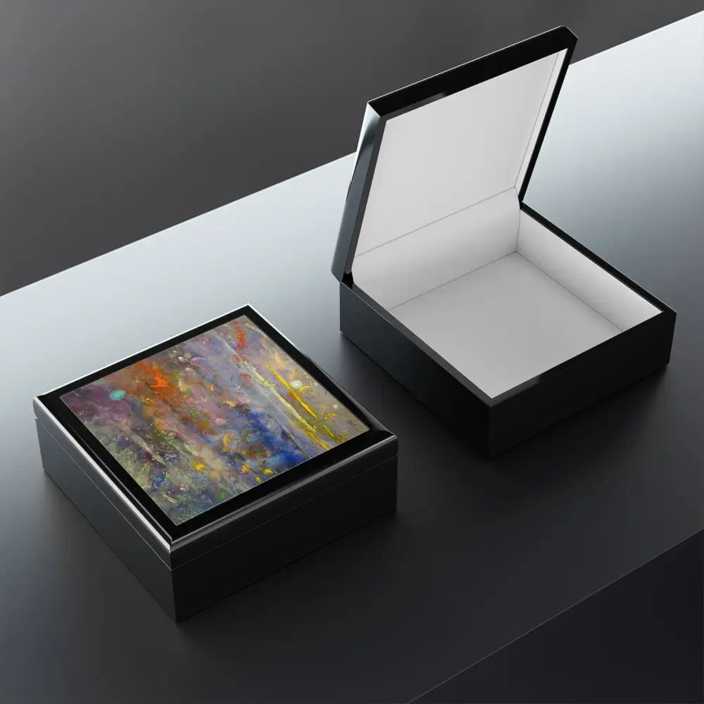 Cairngorms Waterfall Abstract Art Jewellery Box