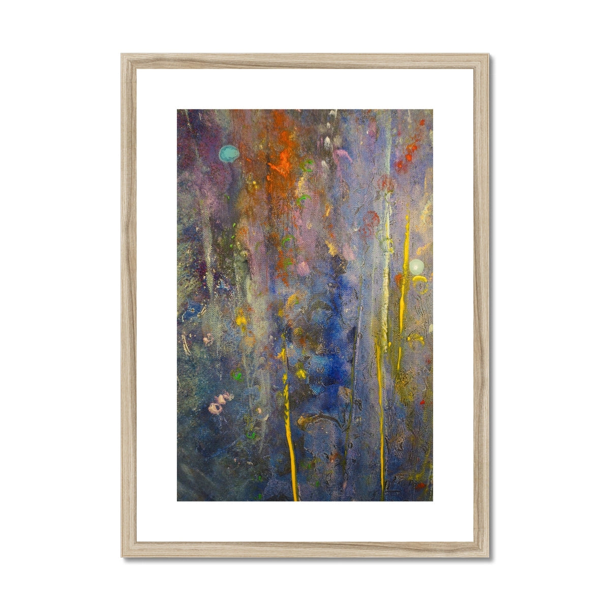 Cairngorms Waterfall Abstract Painting | Framed & Mounted Prints From Scotland