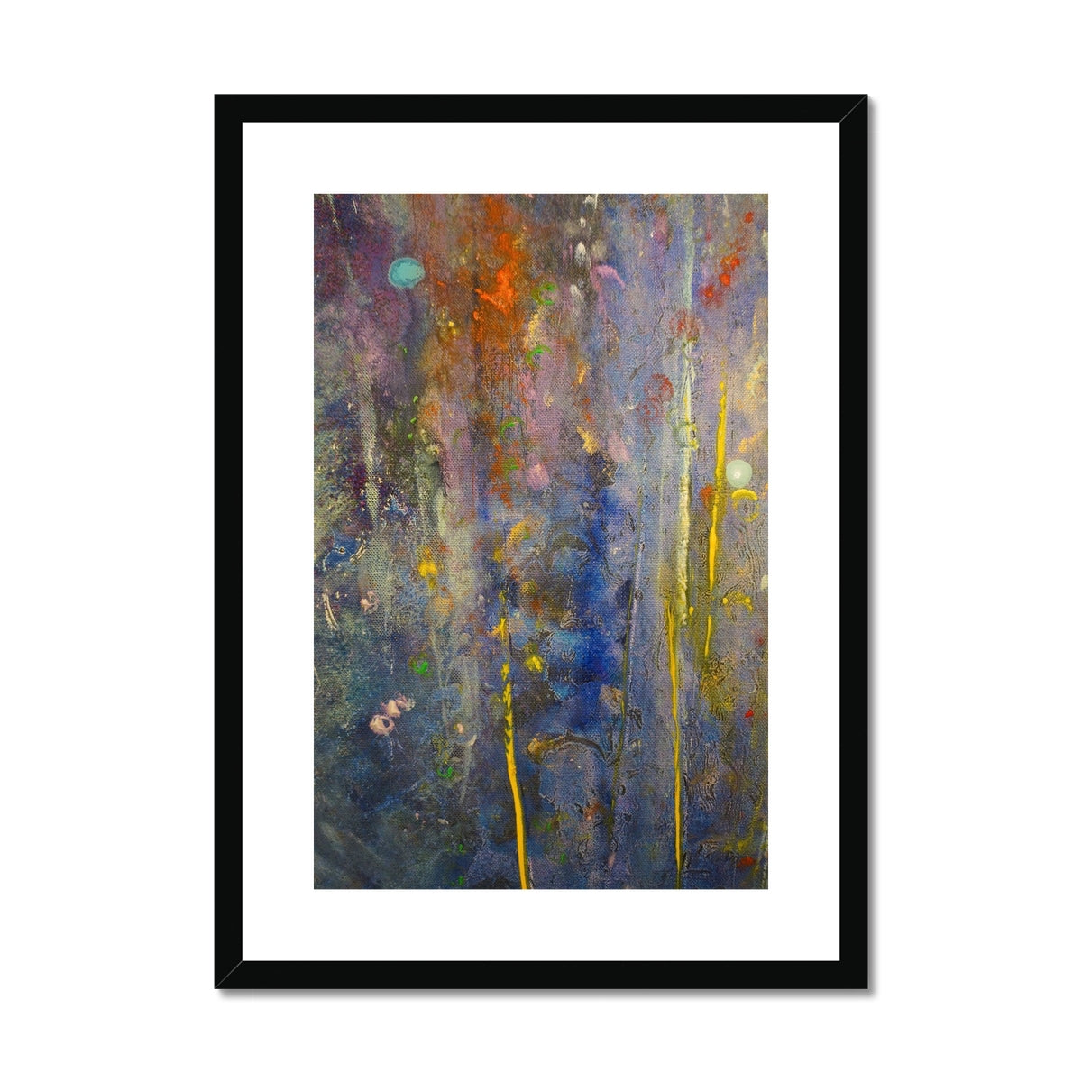 Cairngorms Waterfall Abstract Painting | Framed & Mounted Prints From Scotland