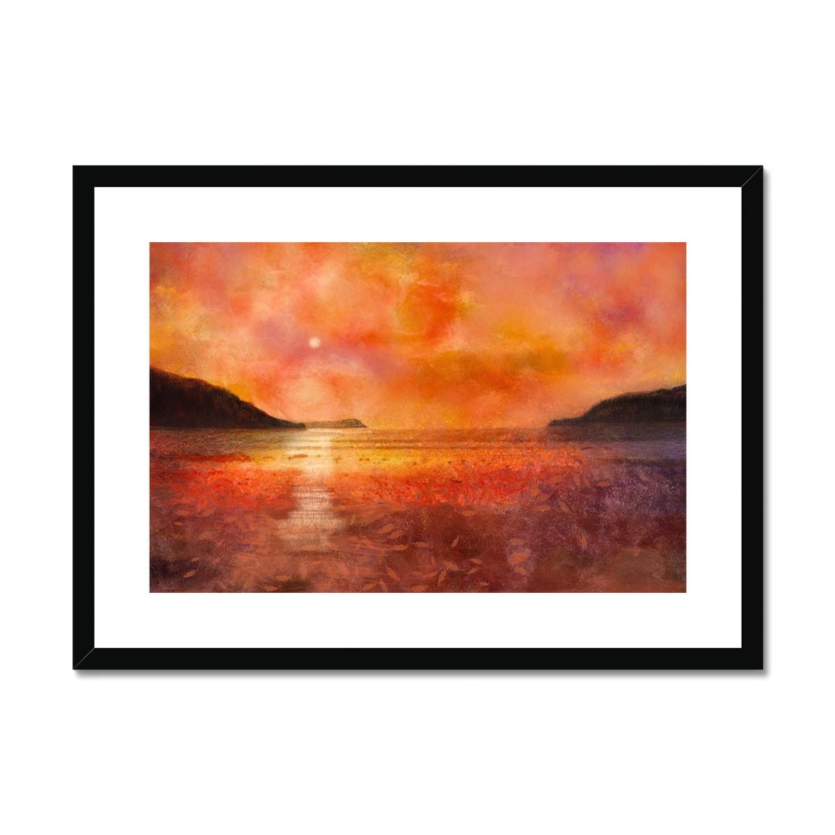 Calgary Beach Sunset Mull Painting | Framed & Mounted Prints From Scotland