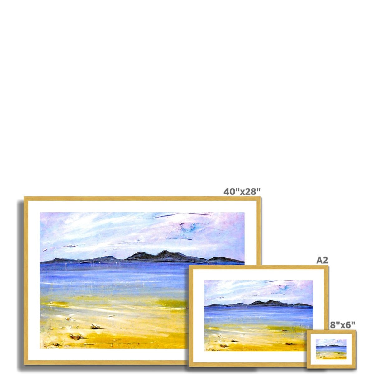 Camusdarach Beach Arisaig Painting | Antique Framed & Mounted Prints From Scotland