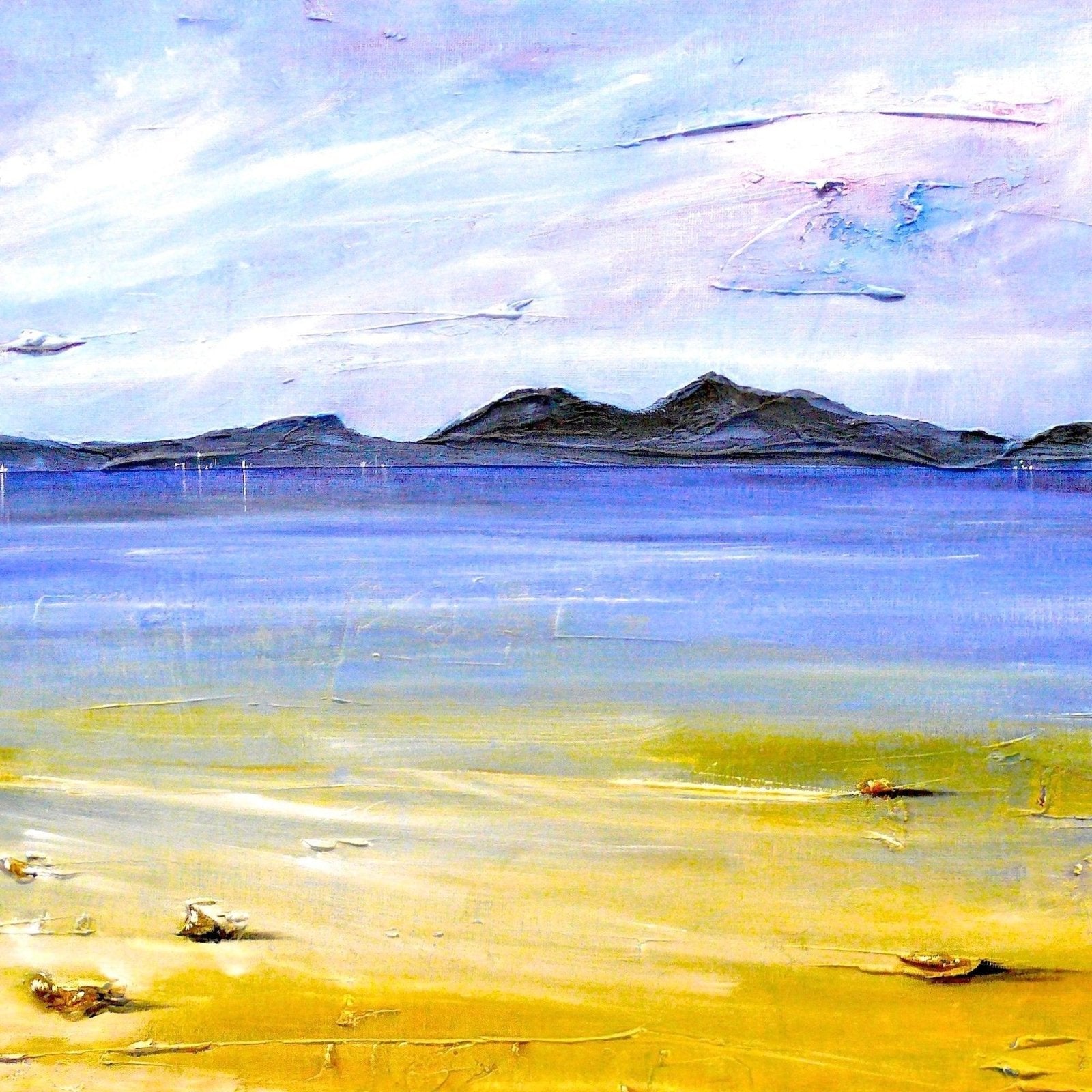 Camusdarach Beach Arisaig Wooden Art Block