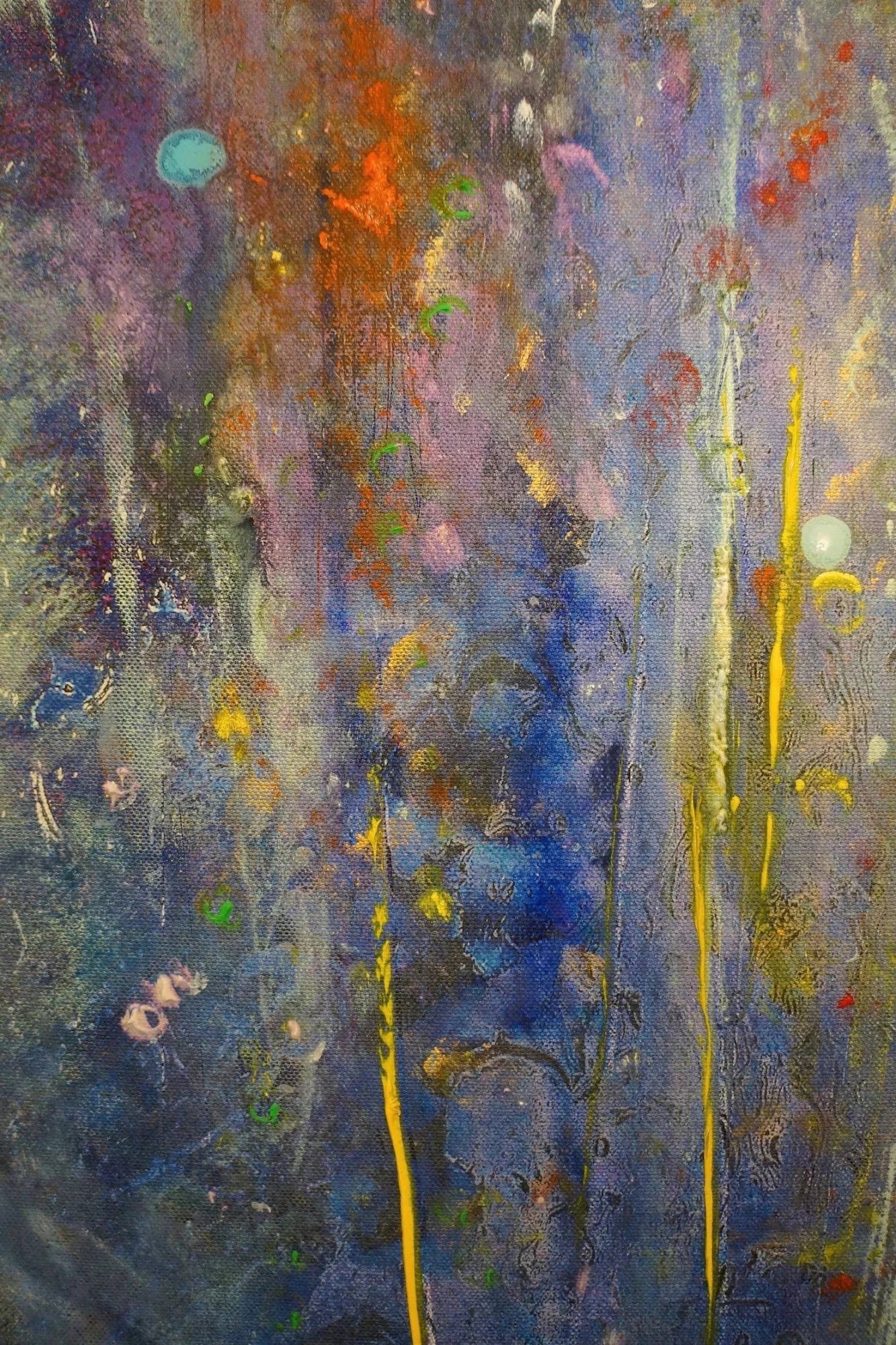 Caringorms Waterfall Abstract | Statement Interior Wall Art from Scotland - & Impressionistic Gallery Worldwide Shipping Textured Abstract