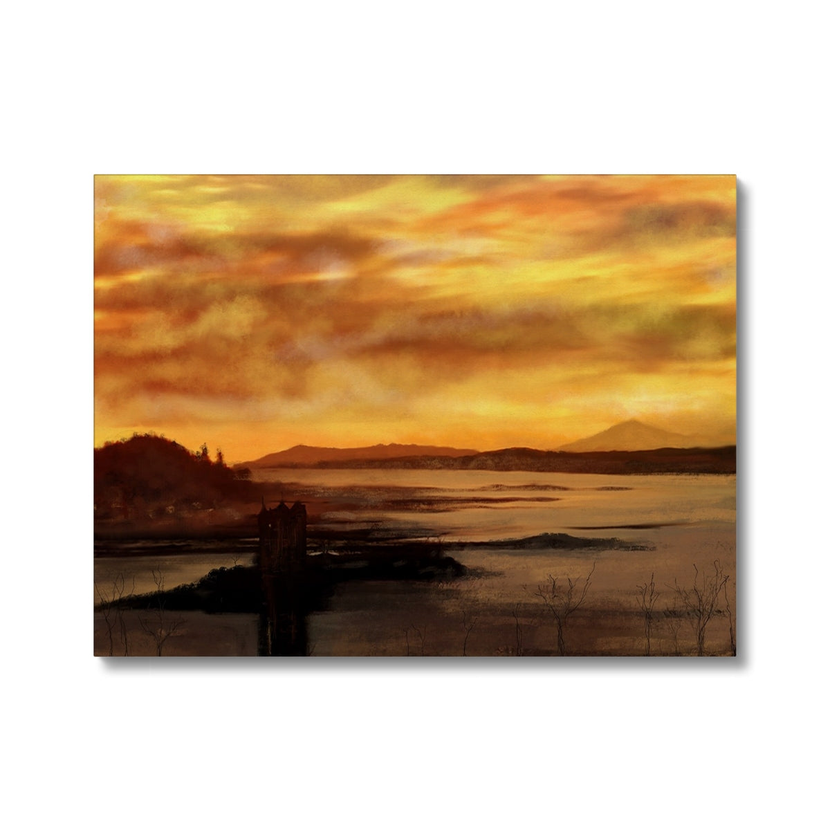 Castle Stalker Dusk Painting | Canvas From Scotland