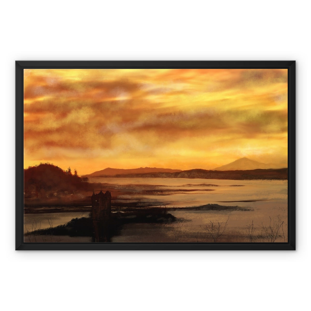 Castle Stalker Dusk Painting | Framed Canvas From Scotland