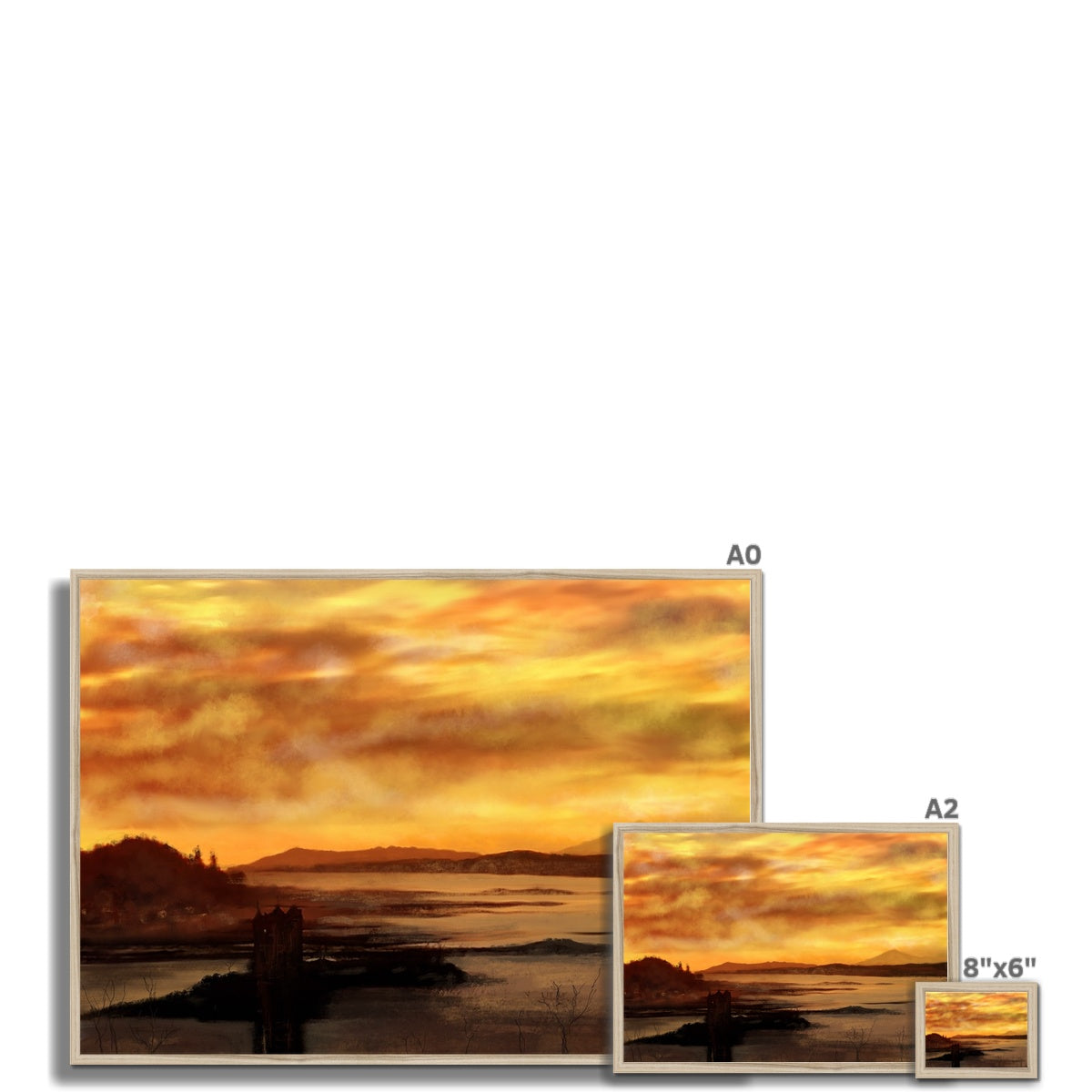 Castle Stalker Dusk Painting | Framed Prints From Scotland