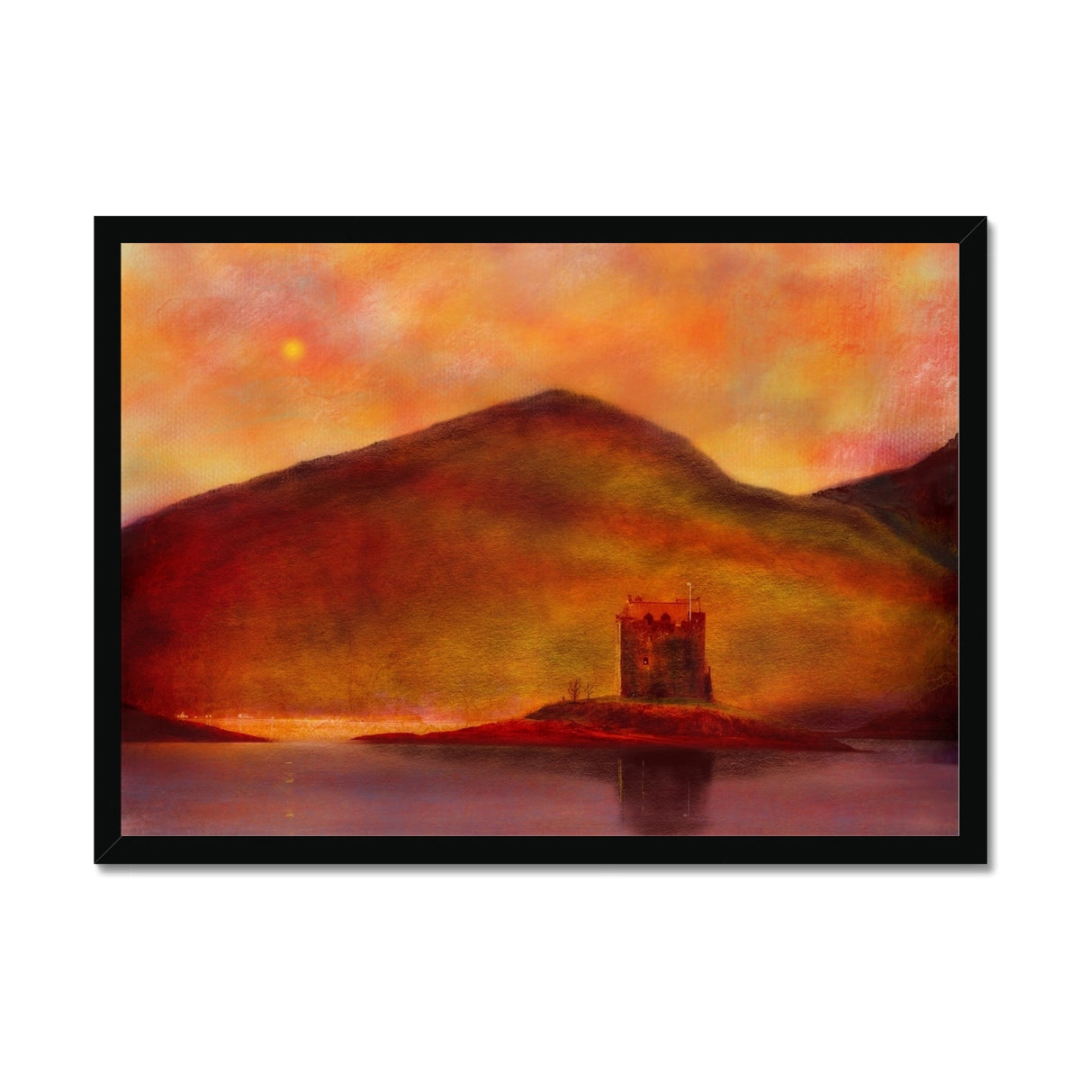 Castle Stalker Sunset Painting | Framed Prints From Scotland