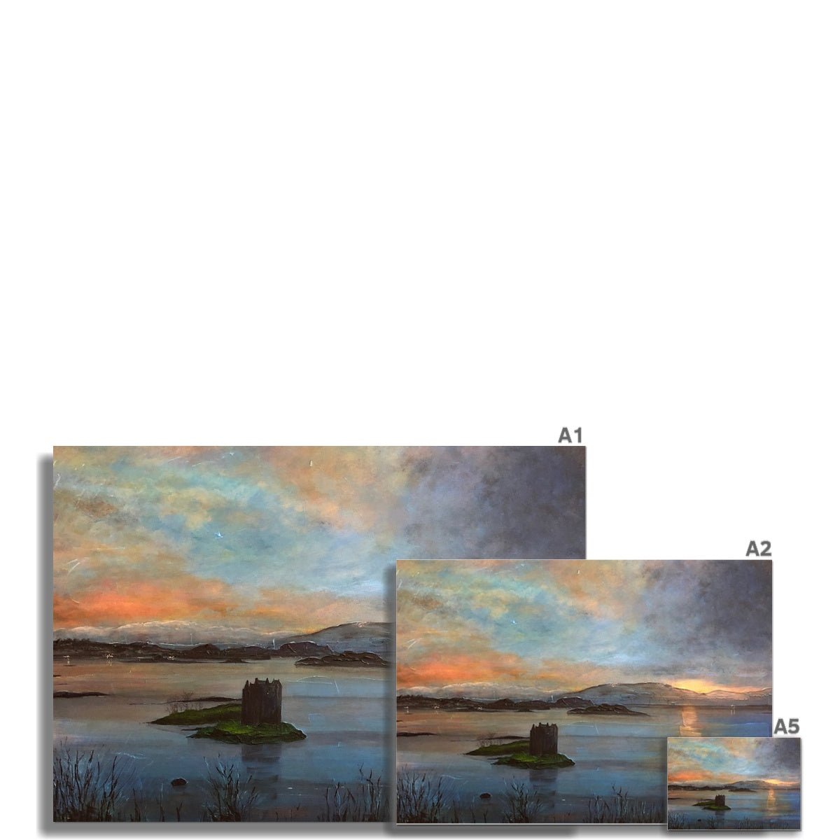 Castle Stalker Twilight Painting Scotland | Signed Scottish Fine Art Prints