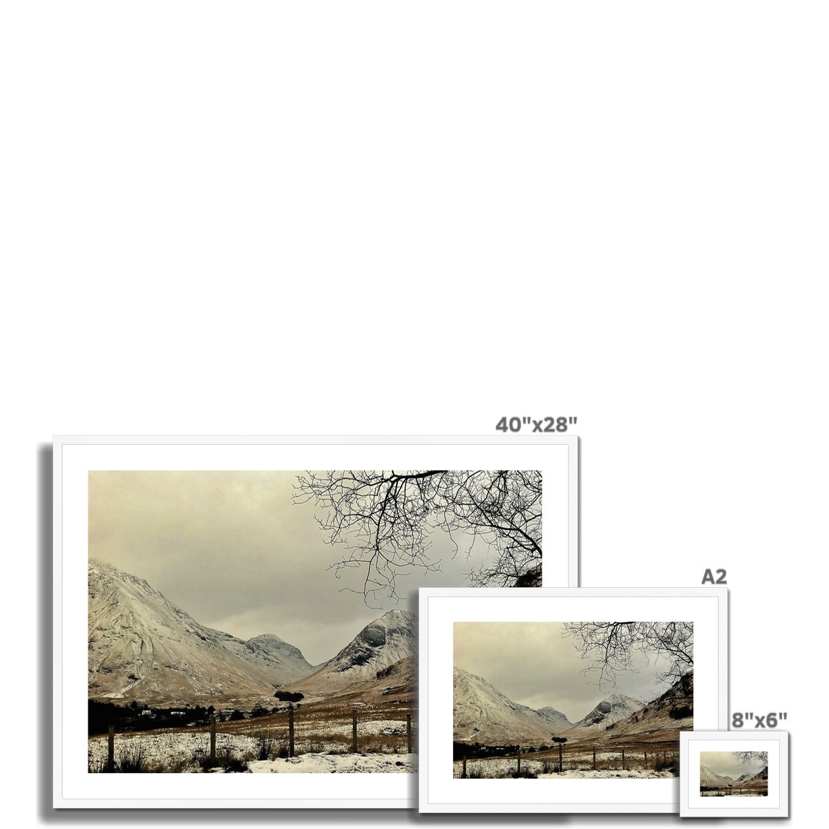 Winter In Glencoe Scottish Landscape Photography | Framed & Mounted Print