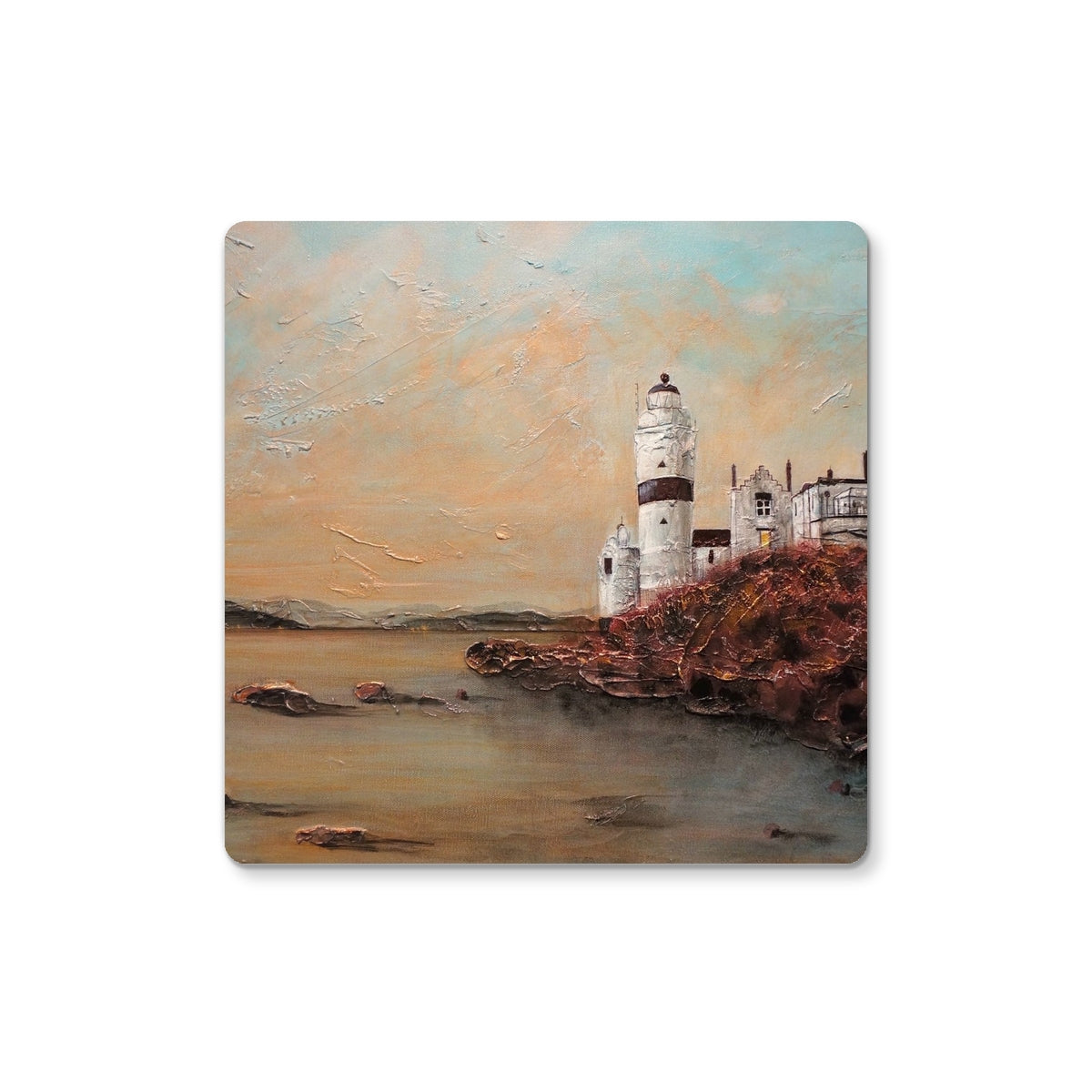 Cloch Lighthouse Dawn | Scottish Art Gifts | Coaster