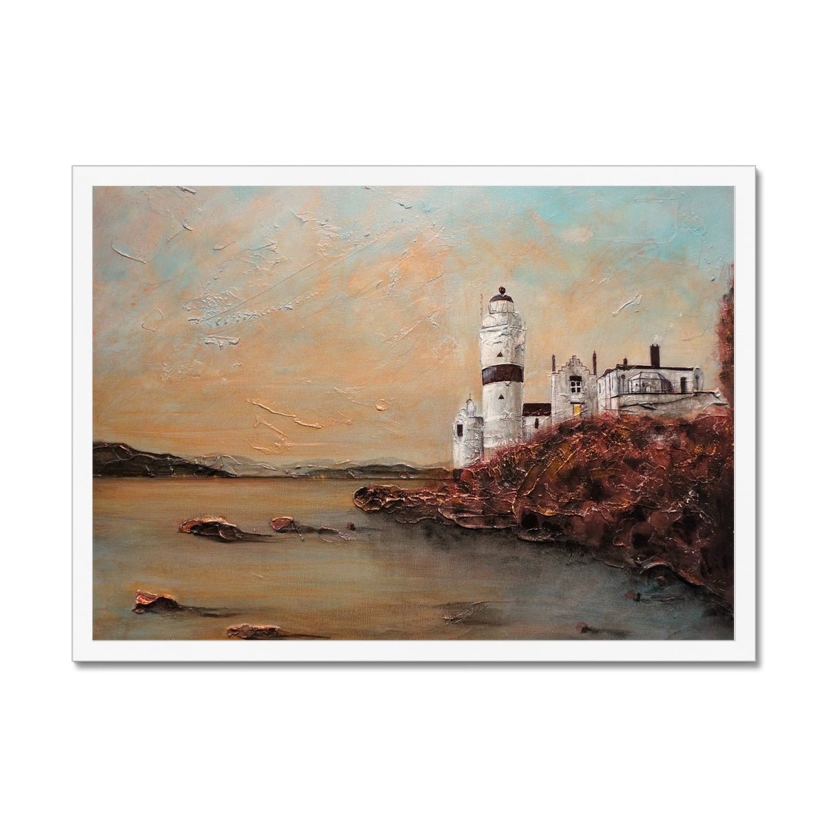 Cloch Lighthouse Dawn Painting | Framed Prints From Scotland